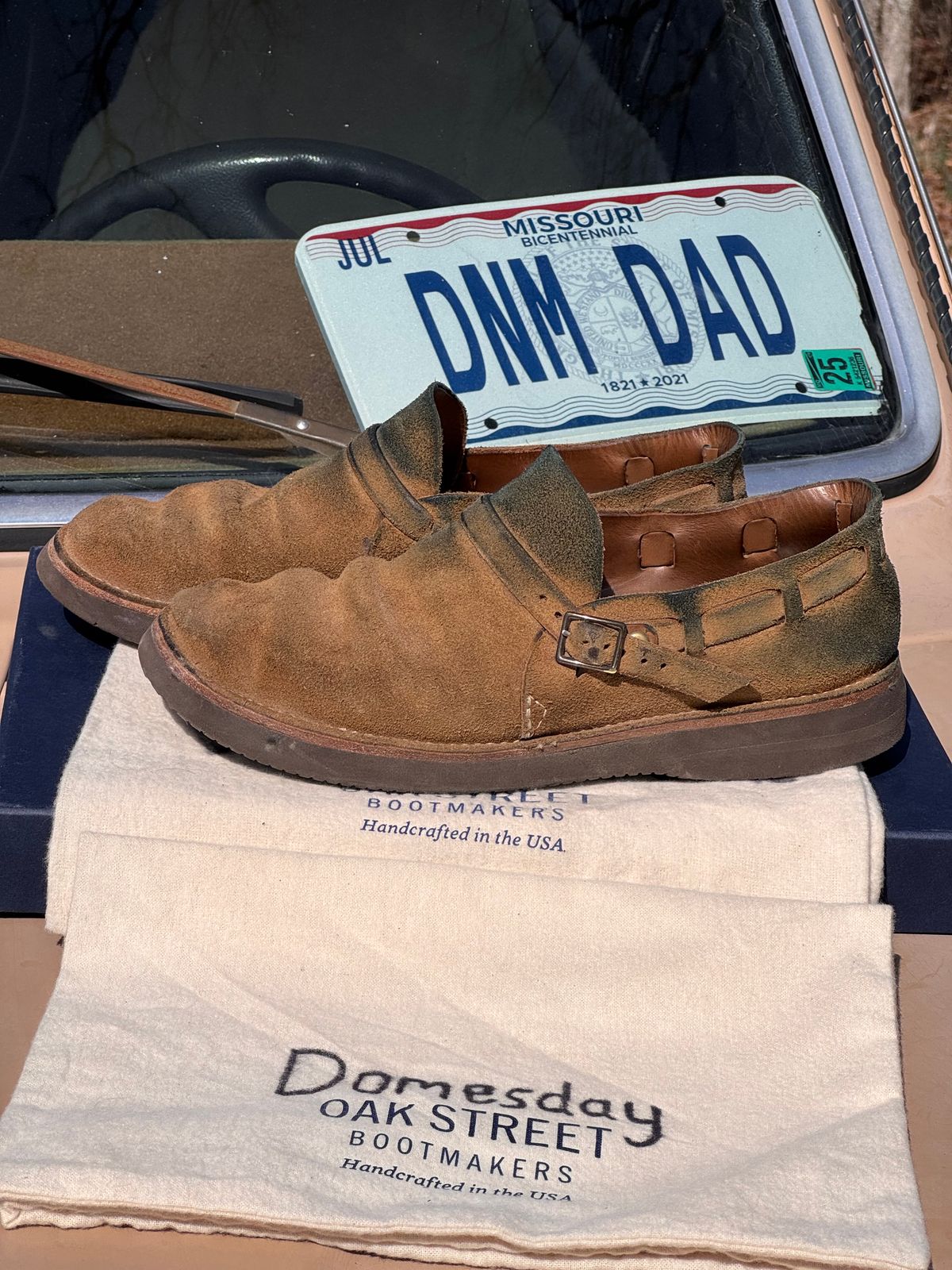 Photo by missouridenimdad on March 3, 2025 of the Oak Street Bootmakers Country Loafer in Horween Natural Chromexcel Roughout.