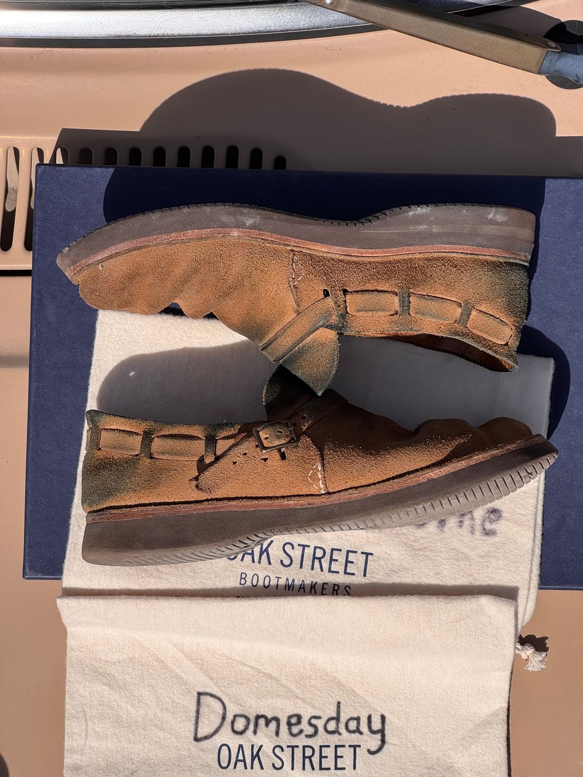 Photo by missouridenimdad on March 3, 2025 of the Oak Street Bootmakers Country Loafer in Horween Natural Chromexcel Roughout.