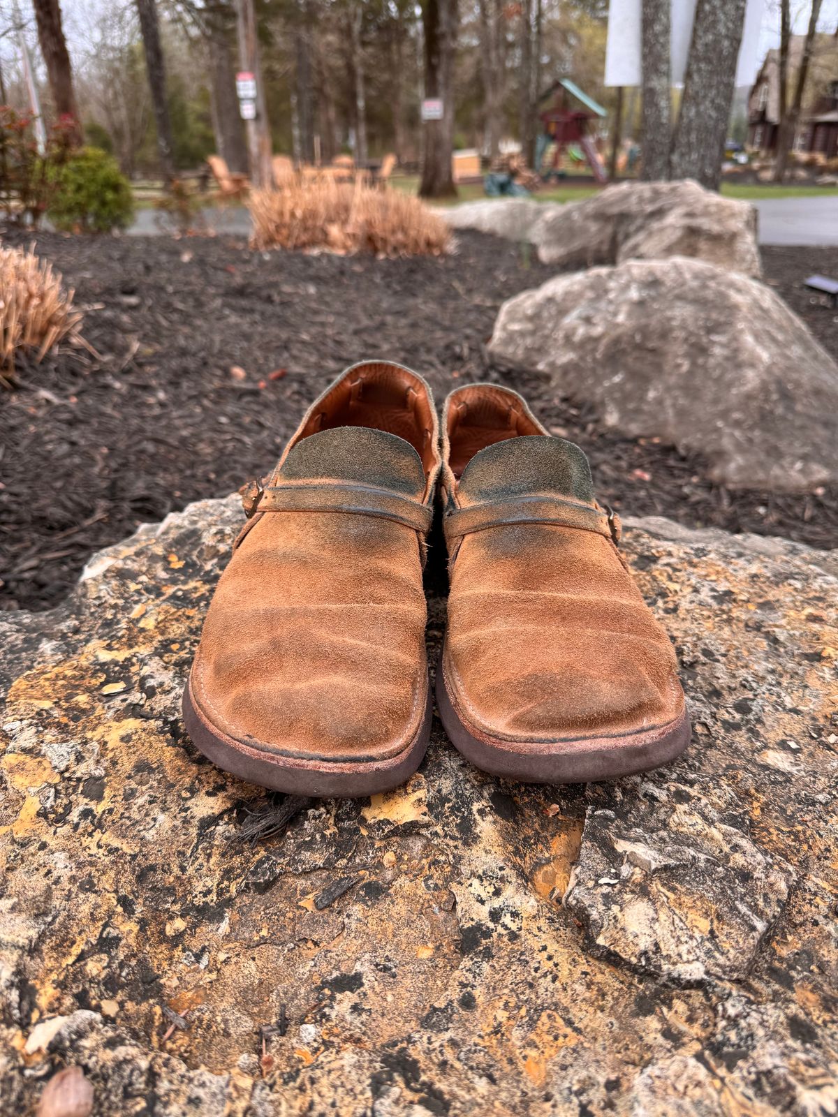Photo by missouridenimdad on March 29, 2025 of the Oak Street Bootmakers Country Loafer in Horween Natural Chromexcel Roughout.