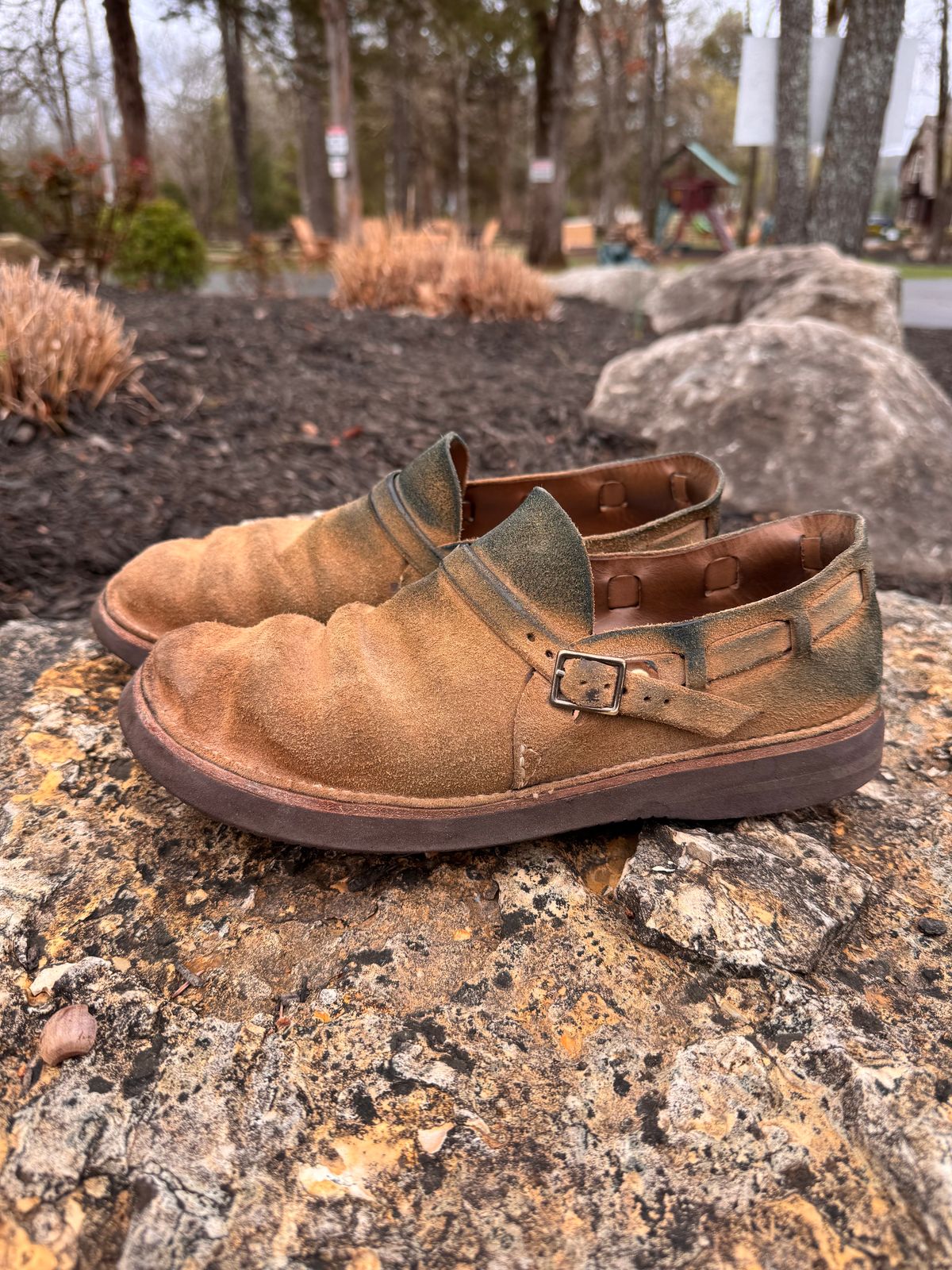 Photo by missouridenimdad on March 29, 2025 of the Oak Street Bootmakers Country Loafer in Horween Natural Chromexcel Roughout.