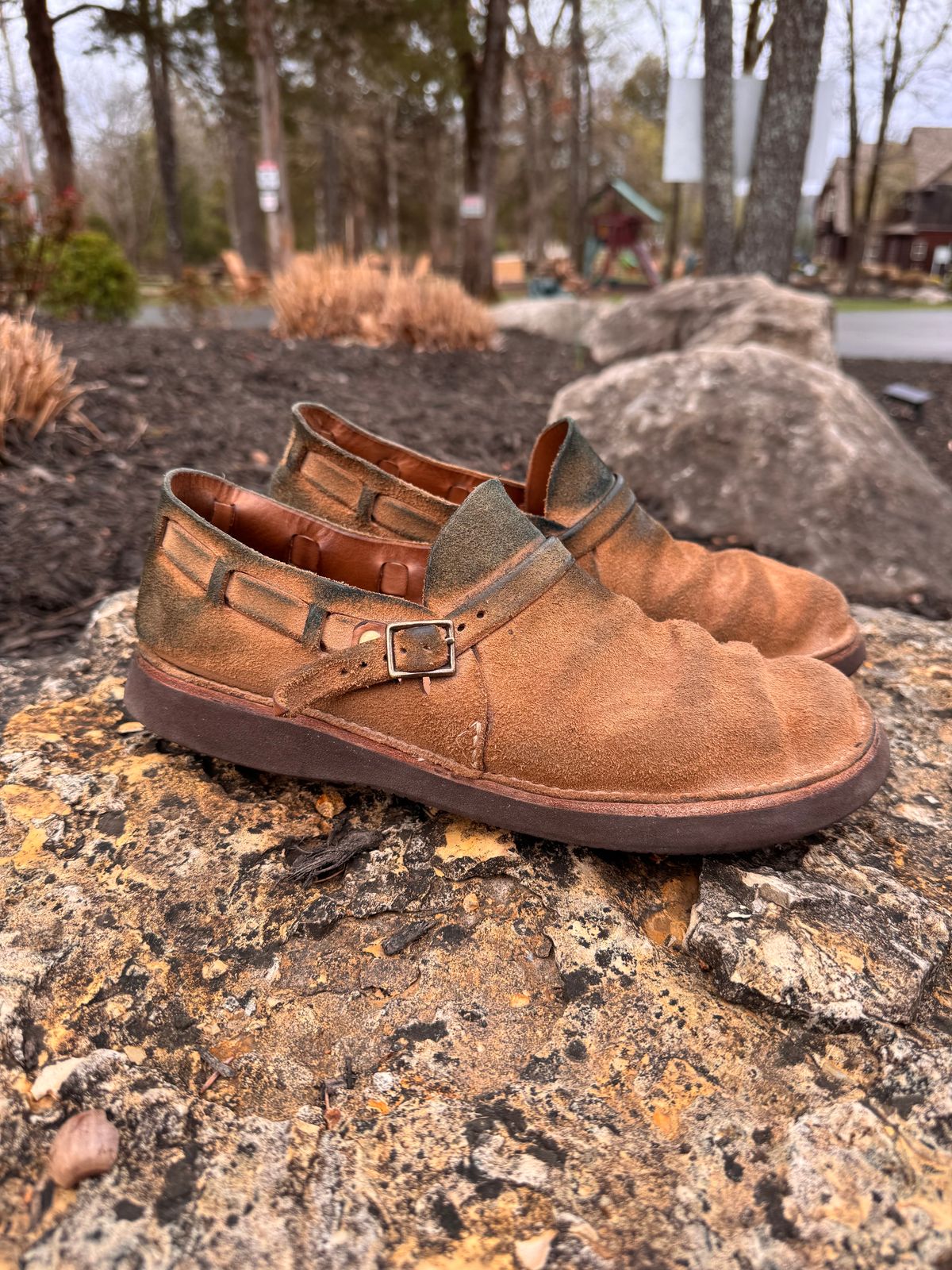 Photo by missouridenimdad on March 29, 2025 of the Oak Street Bootmakers Country Loafer in Horween Natural Chromexcel Roughout.