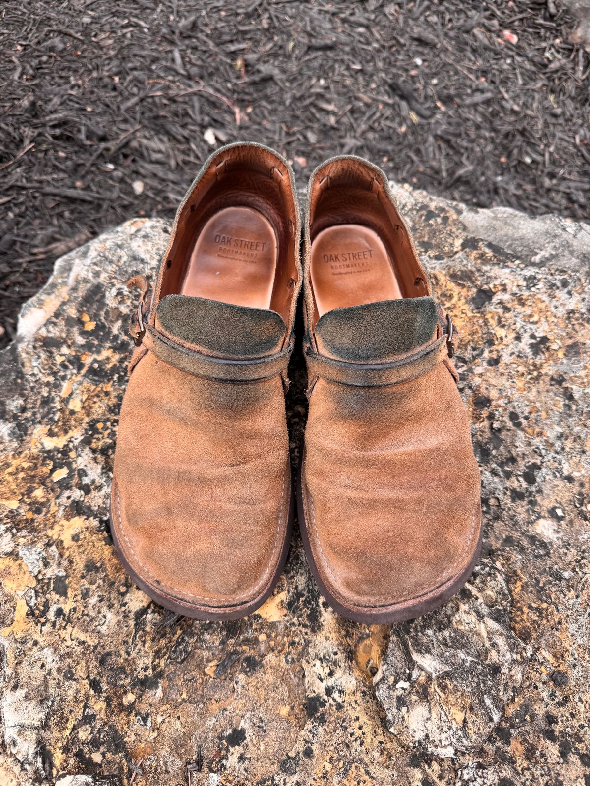 Photo by missouridenimdad on March 29, 2025 of the Oak Street Bootmakers Country Loafer in Horween Natural Chromexcel Roughout.