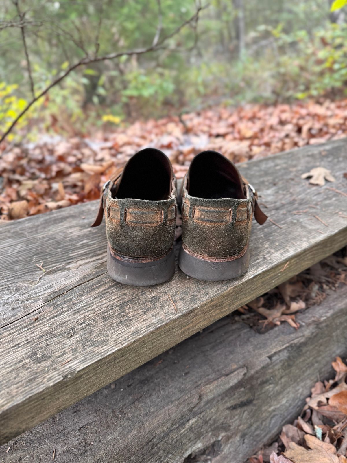 Photo by missouridenimdad on October 1, 2025 of the Oak Street Bootmakers Country Loafer in Horween Natural Chromexcel Roughout.