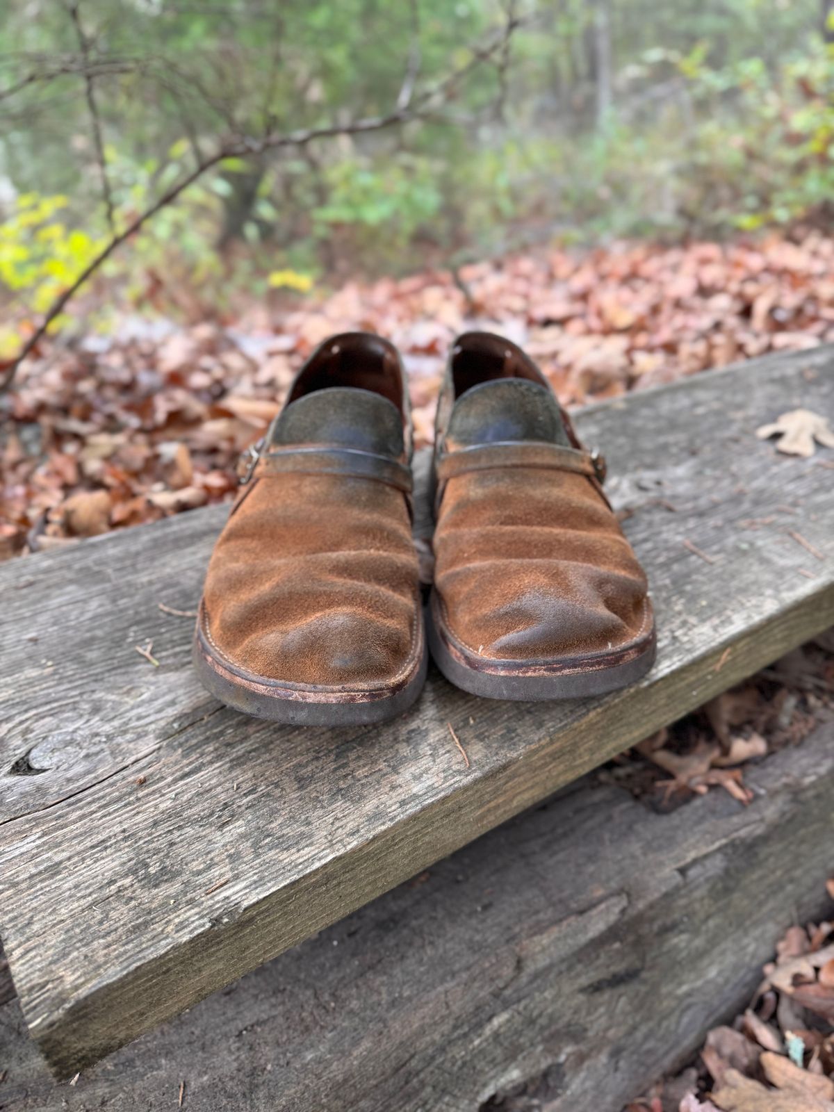 Photo by missouridenimdad on October 1, 2025 of the Oak Street Bootmakers Country Loafer in Horween Natural Chromexcel Roughout.