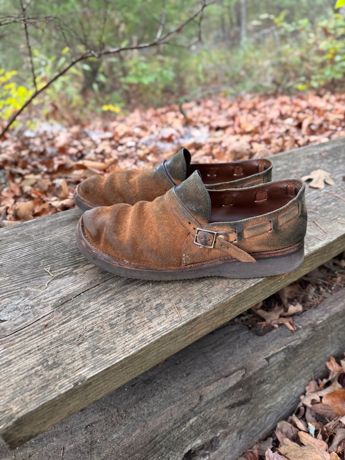 Photo by missouridenimdad on October 1, 2025 of the Oak Street Bootmakers Country Loafer in Horween Natural Chromexcel Roughout.