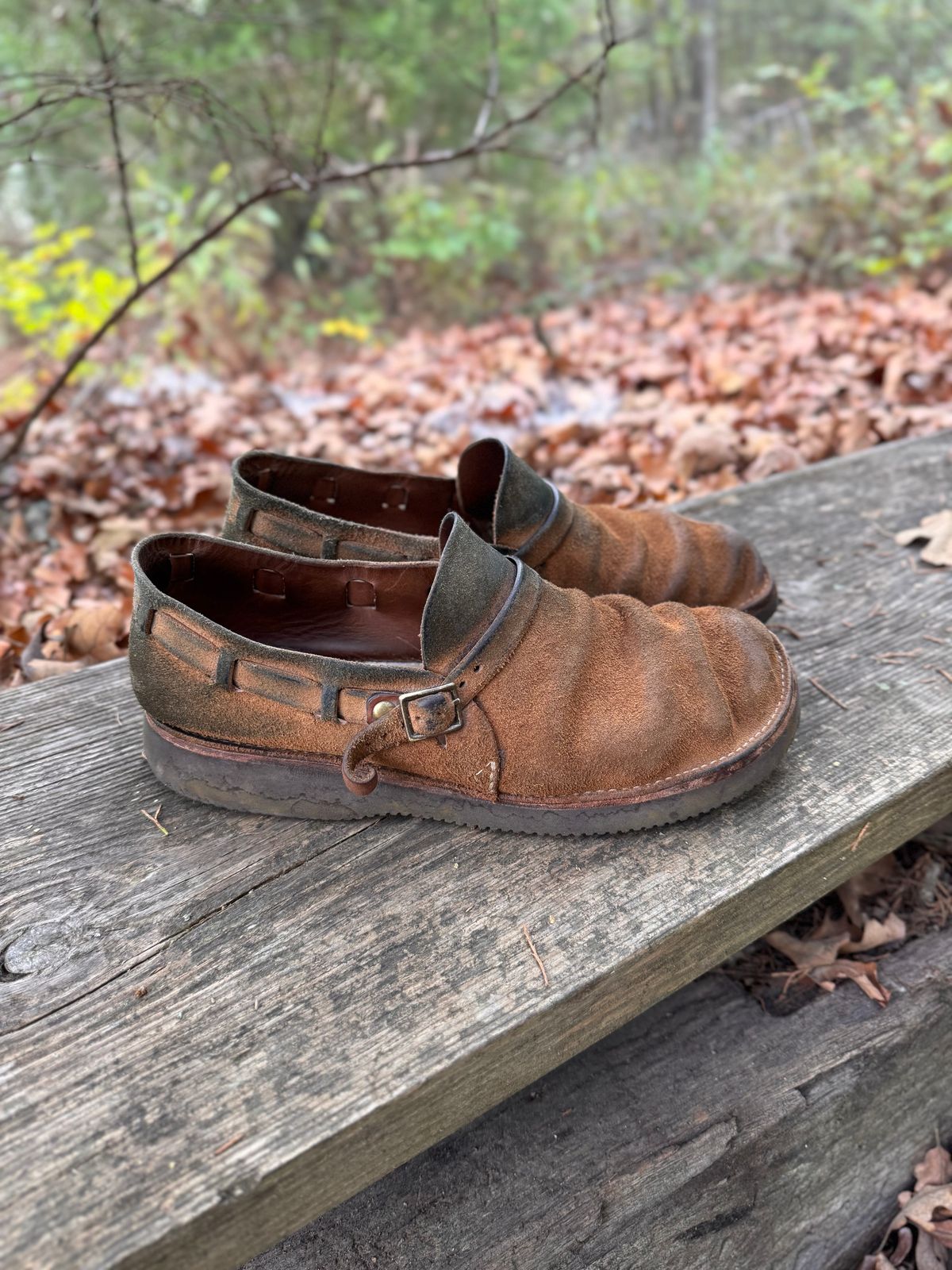 Photo by missouridenimdad on October 1, 2025 of the Oak Street Bootmakers Country Loafer in Horween Natural Chromexcel Roughout.