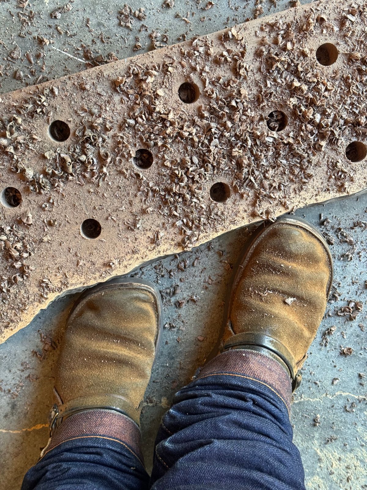 Photo by missouridenimdad on October 4, 2025 of the Oak Street Bootmakers Country Loafer in Horween Natural Chromexcel Roughout.