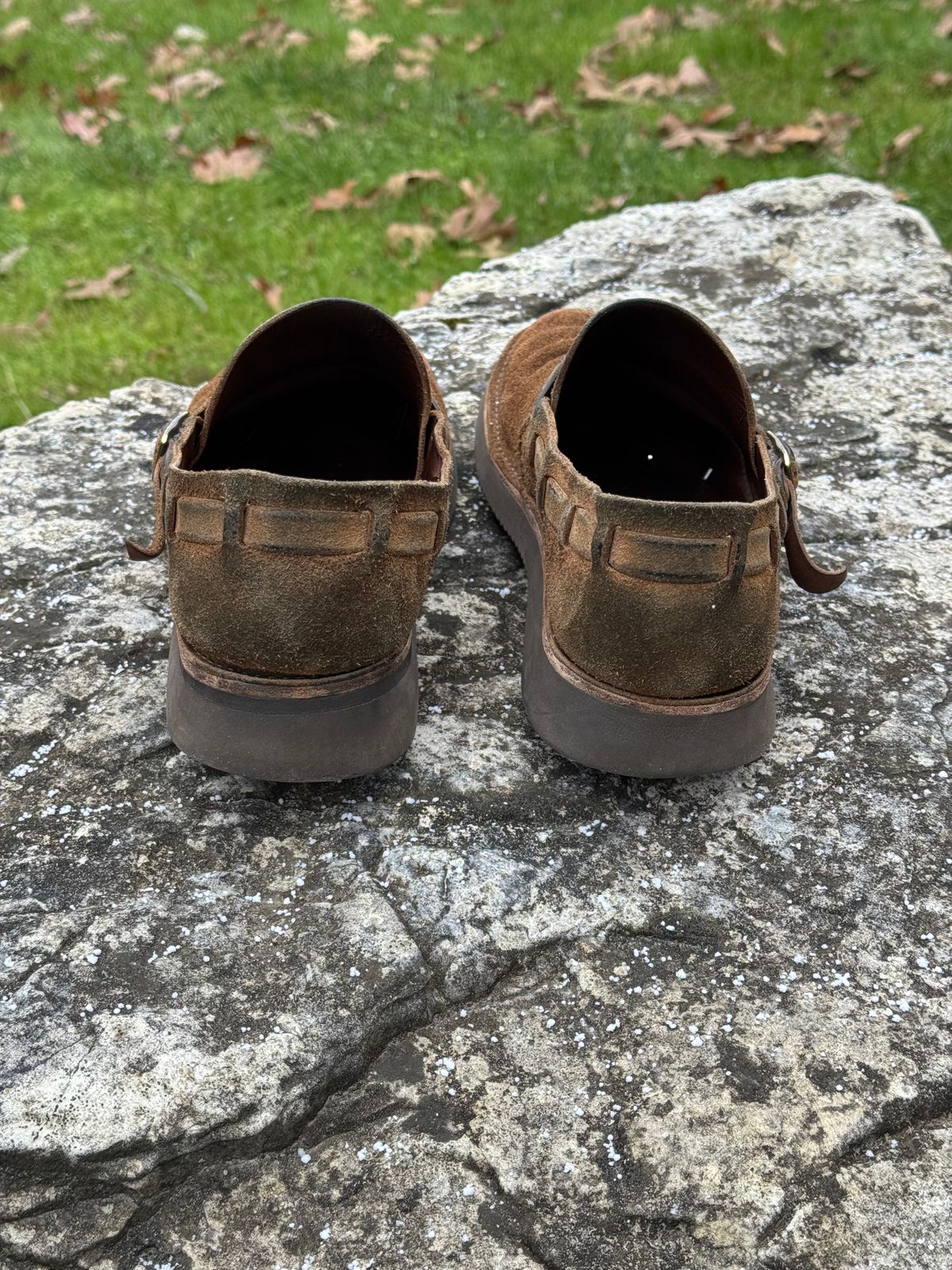 Photo by missouridenimdad on December 1, 2025 of the Oak Street Bootmakers Country Loafer in Horween Natural Chromexcel Roughout.