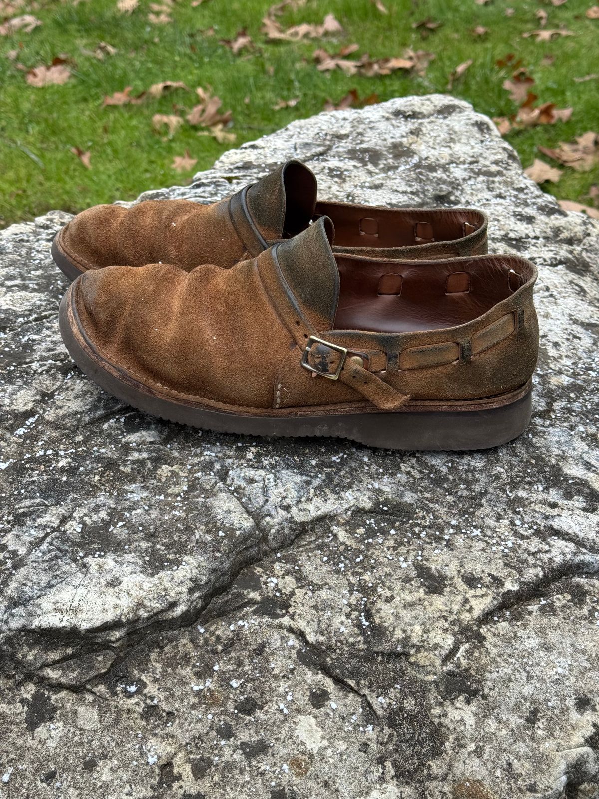 Photo by missouridenimdad on December 1, 2025 of the Oak Street Bootmakers Country Loafer in Horween Natural Chromexcel Roughout.