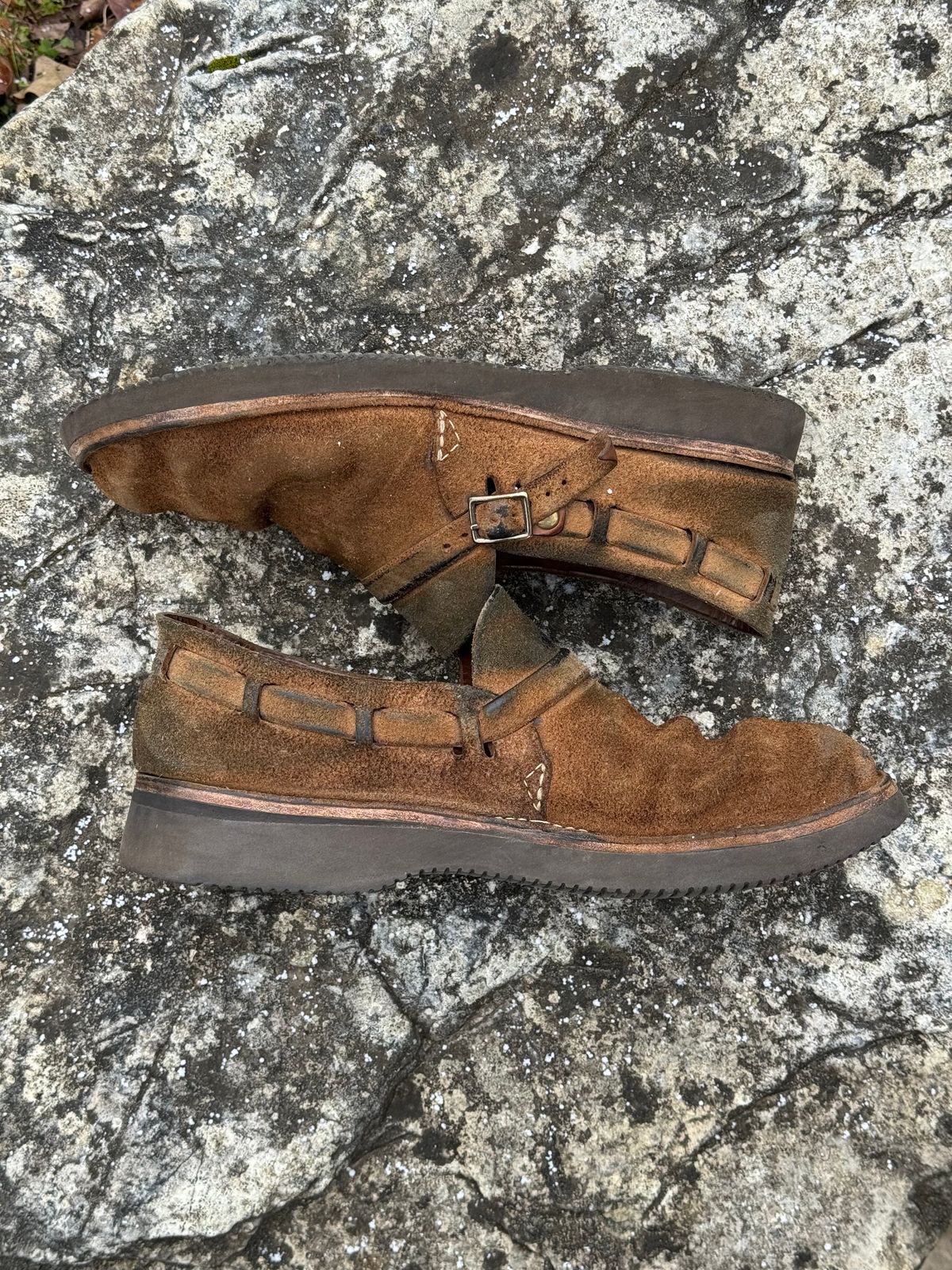 Photo by missouridenimdad on December 1, 2025 of the Oak Street Bootmakers Country Loafer in Horween Natural Chromexcel Roughout.