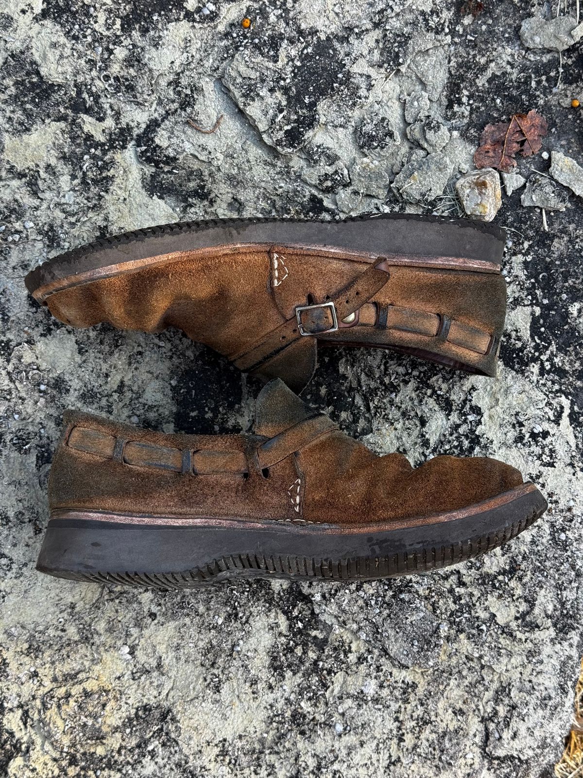Photo by missouridenimdad on December 25, 2025 of the Oak Street Bootmakers Country Loafer in Horween Natural Chromexcel Roughout.