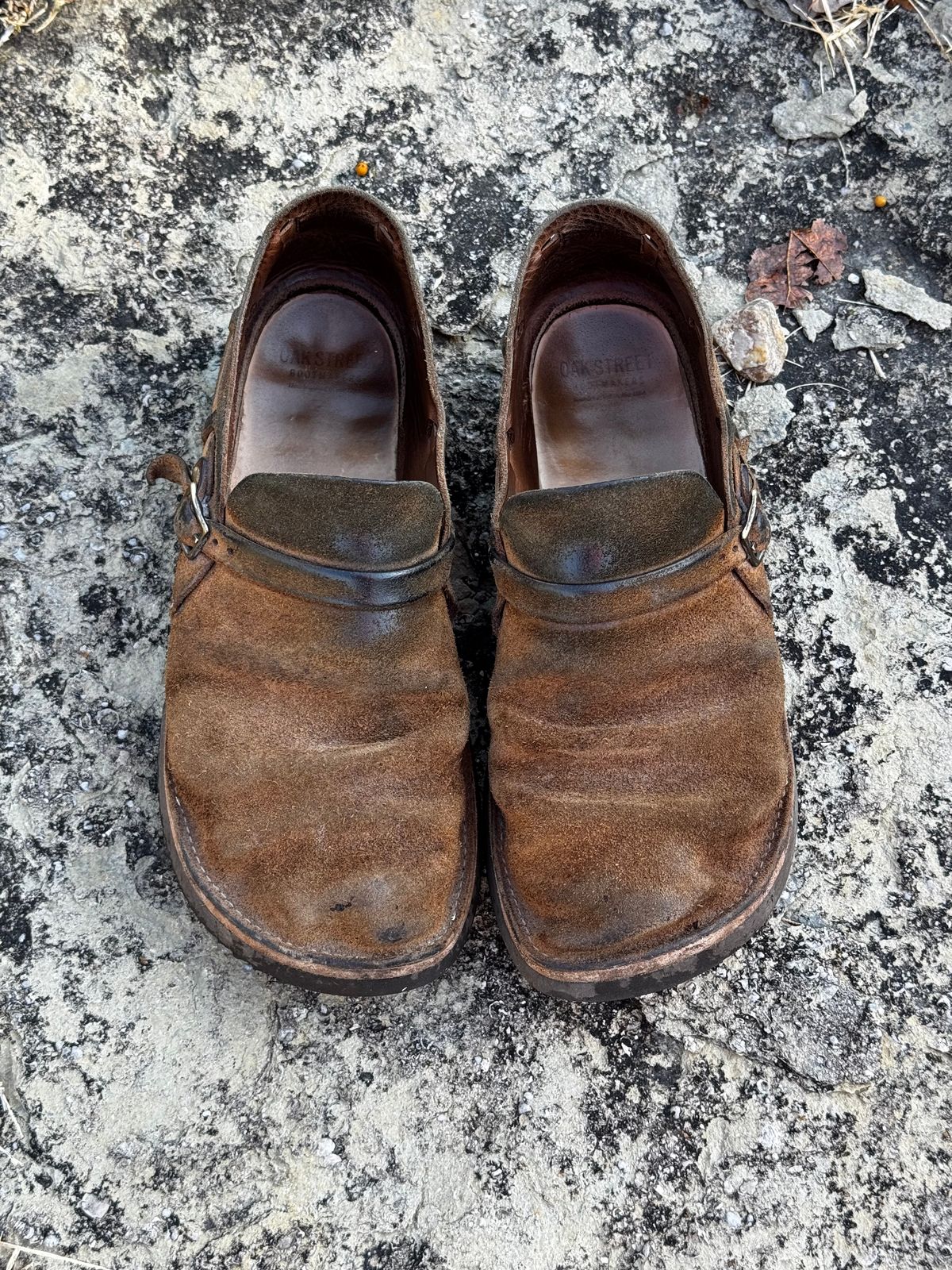 Photo by missouridenimdad on December 25, 2025 of the Oak Street Bootmakers Country Loafer in Horween Natural Chromexcel Roughout.