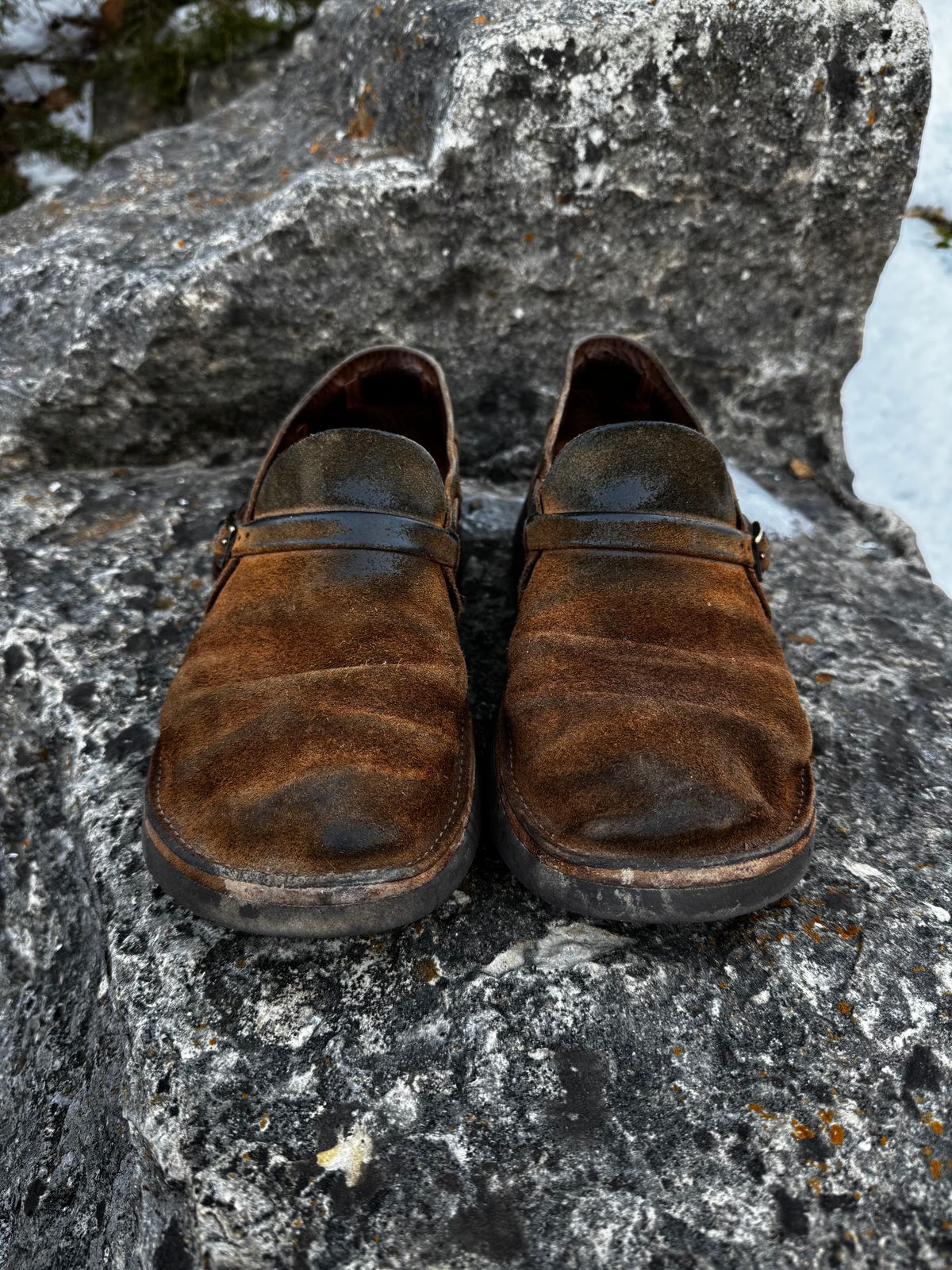 Photo by missouridenimdad on February 2, 2026 of the Oak Street Bootmakers Country Loafer in Horween Natural Chromexcel Roughout.