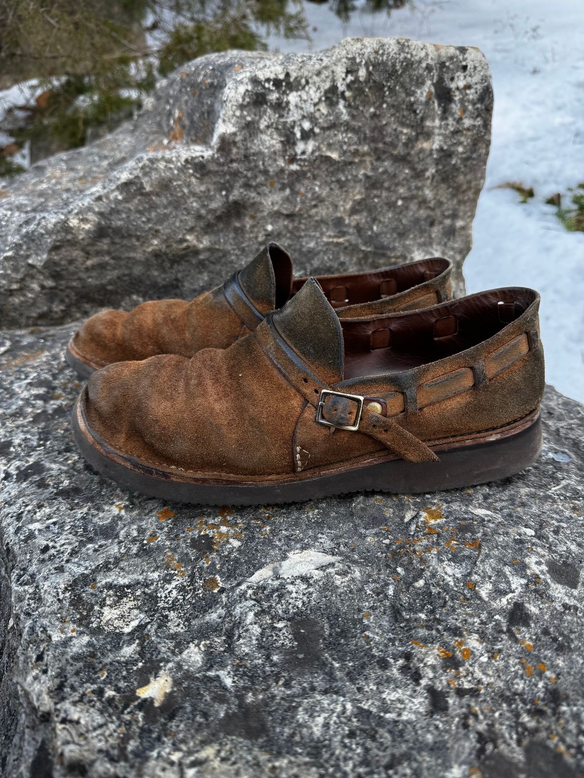 Photo by missouridenimdad on February 2, 2026 of the Oak Street Bootmakers Country Loafer in Horween Natural Chromexcel Roughout.