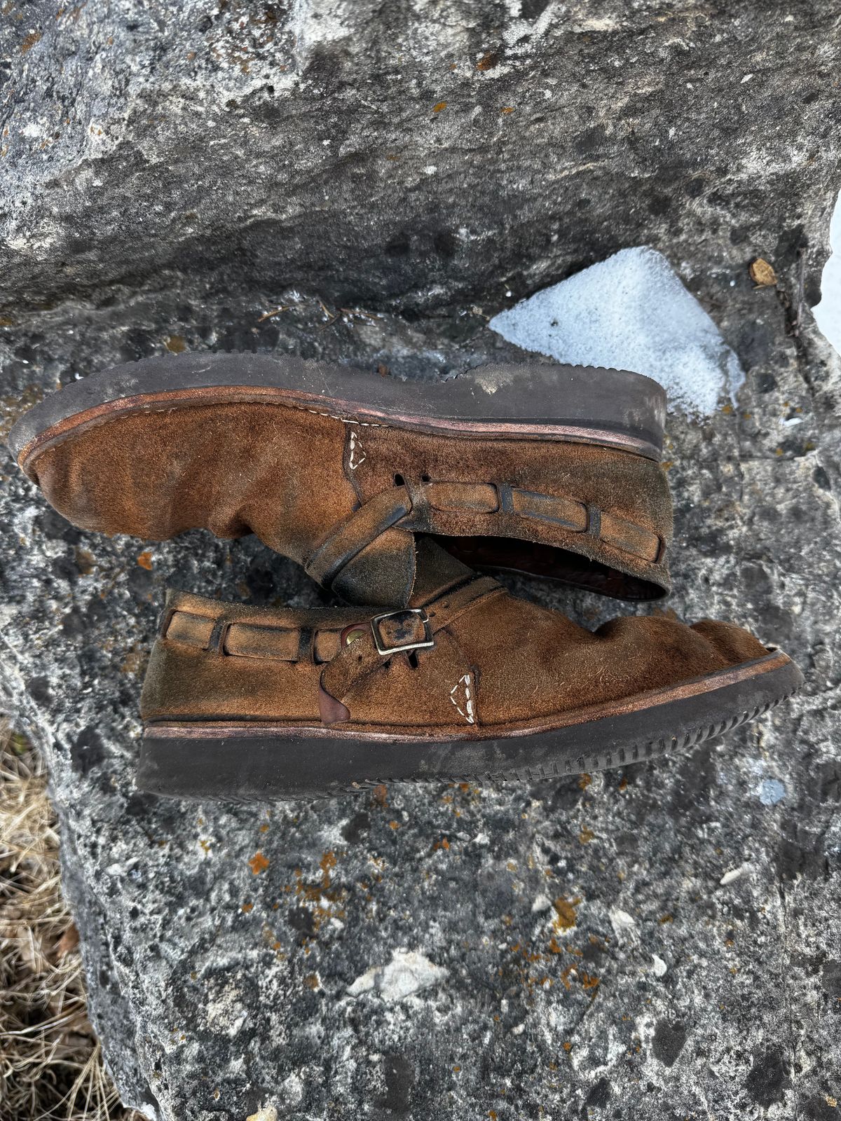 Photo by missouridenimdad on February 2, 2026 of the Oak Street Bootmakers Country Loafer in Horween Natural Chromexcel Roughout.