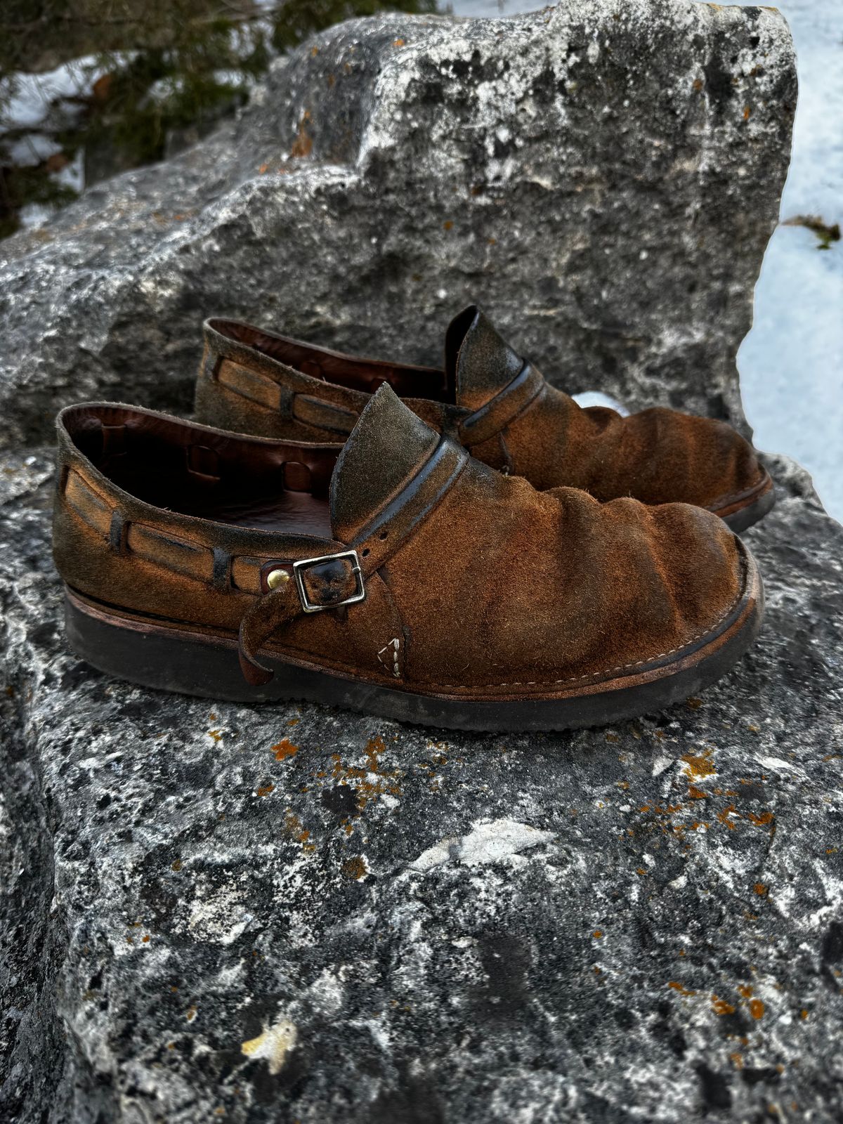 Photo by missouridenimdad on February 2, 2026 of the Oak Street Bootmakers Country Loafer in Horween Natural Chromexcel Roughout.