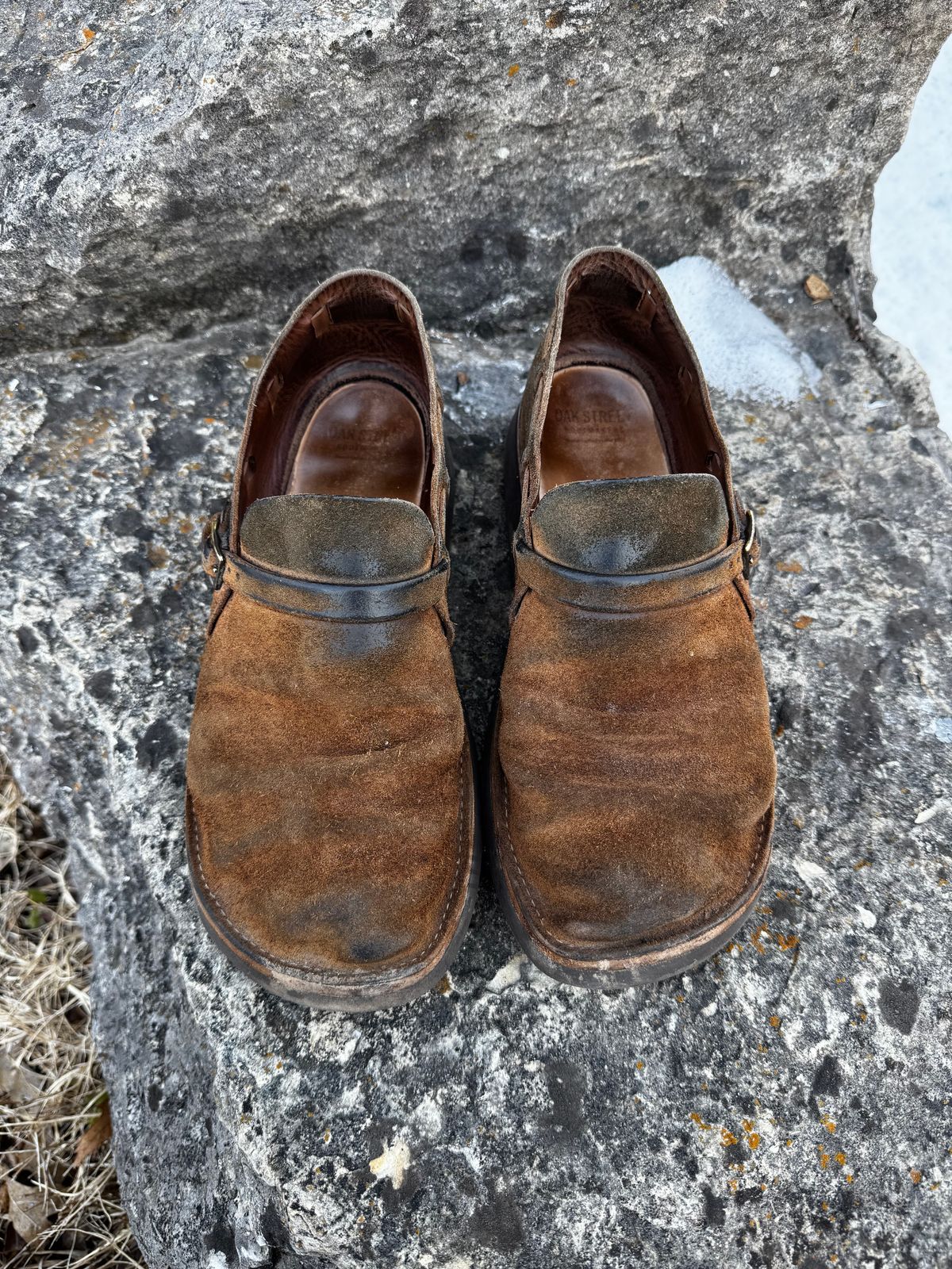 Photo by missouridenimdad on February 2, 2026 of the Oak Street Bootmakers Country Loafer in Horween Natural Chromexcel Roughout.