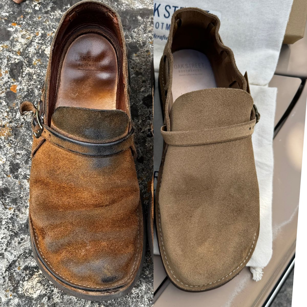 Photo by missouridenimdad on March 18, 2026 of the Oak Street Bootmakers Country Loafer in Horween Natural Chromexcel Roughout.