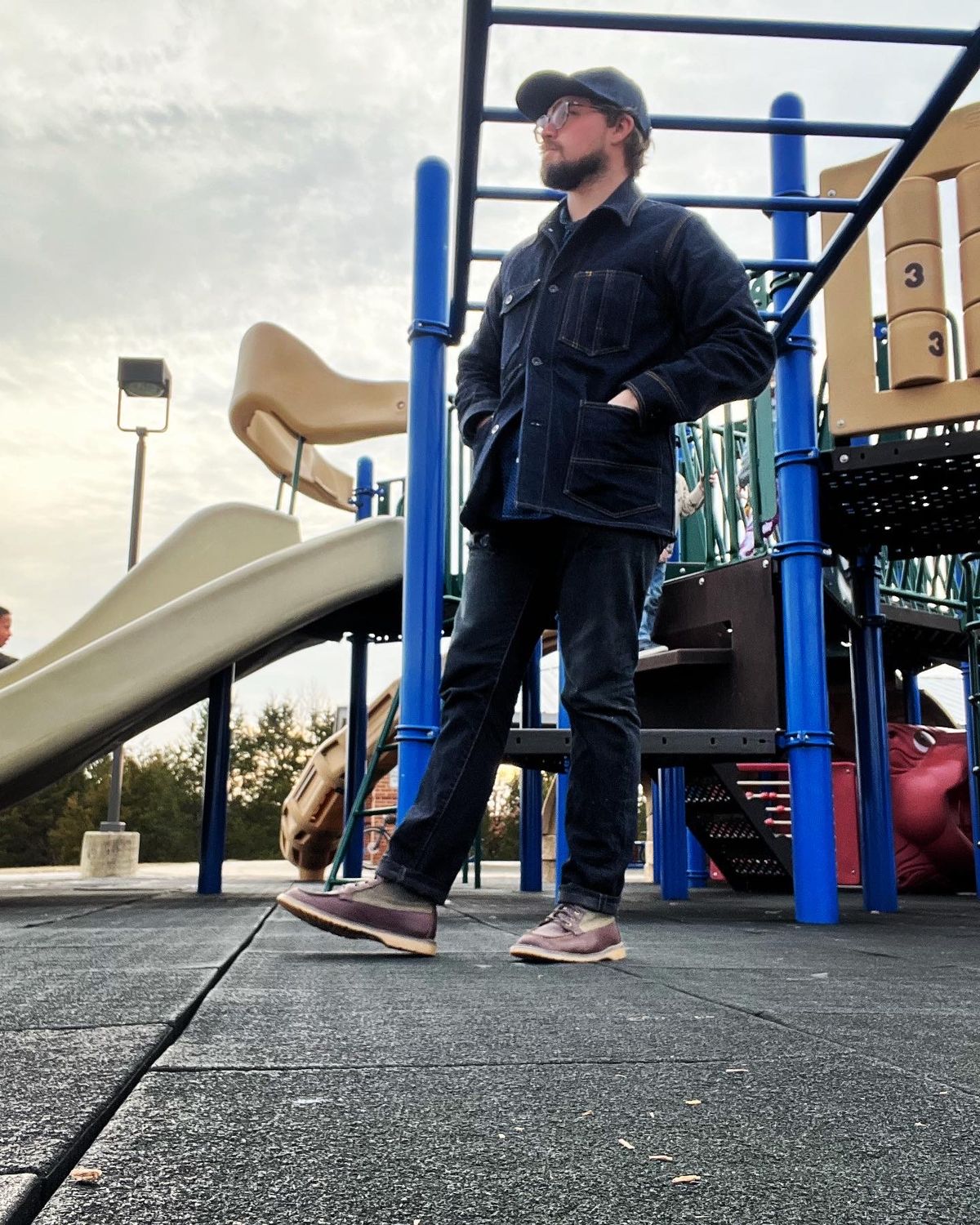 Photo by missouridenimdad on March 1, 2023 of the Red Wing Weekender Canvas Moc in Unlisted Leather.