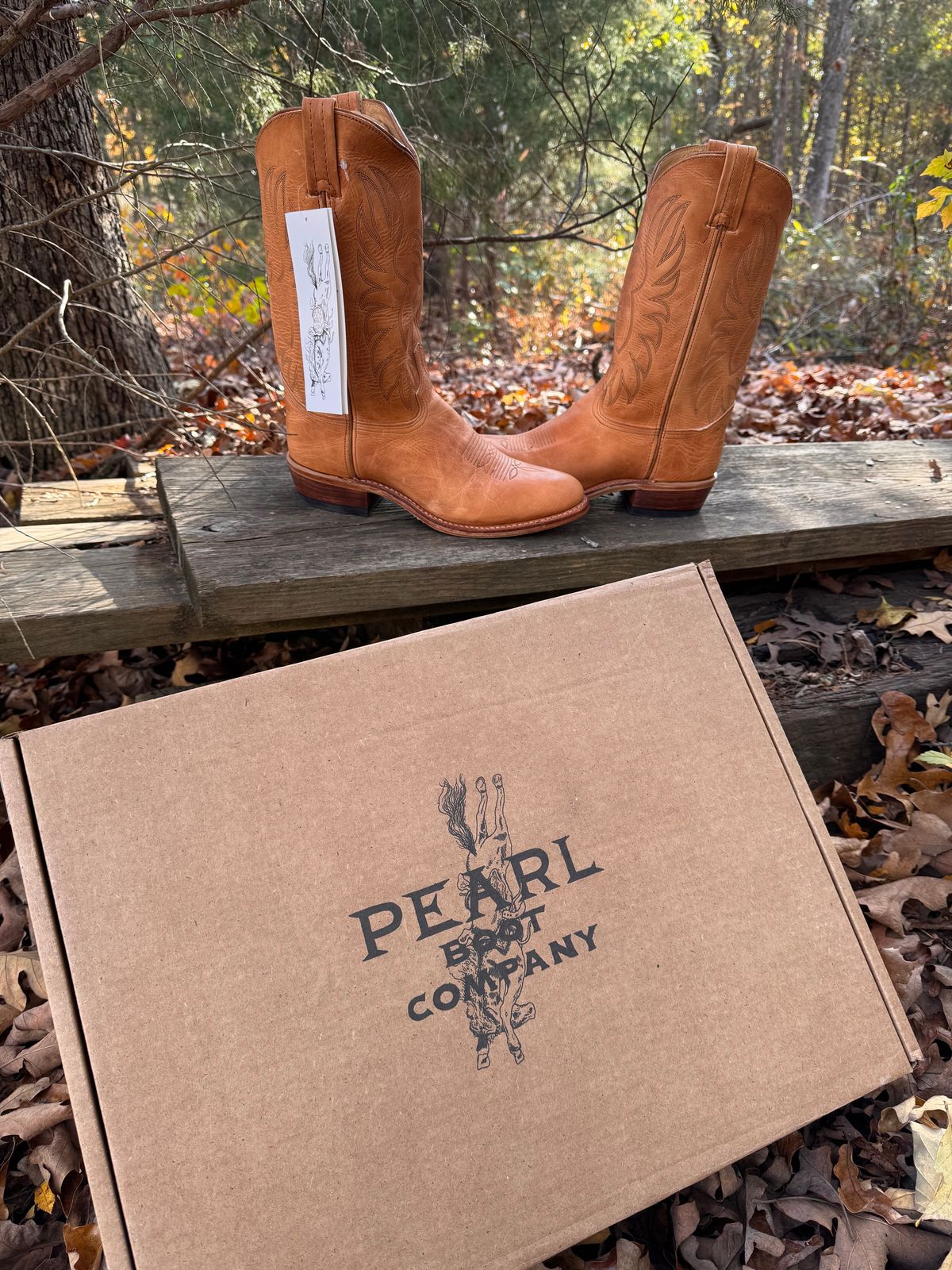 Photo by missouridenimdad on November 10, 2025 of the Pearl Boot Company Mens Roper Heel in Horween Natural Derby.