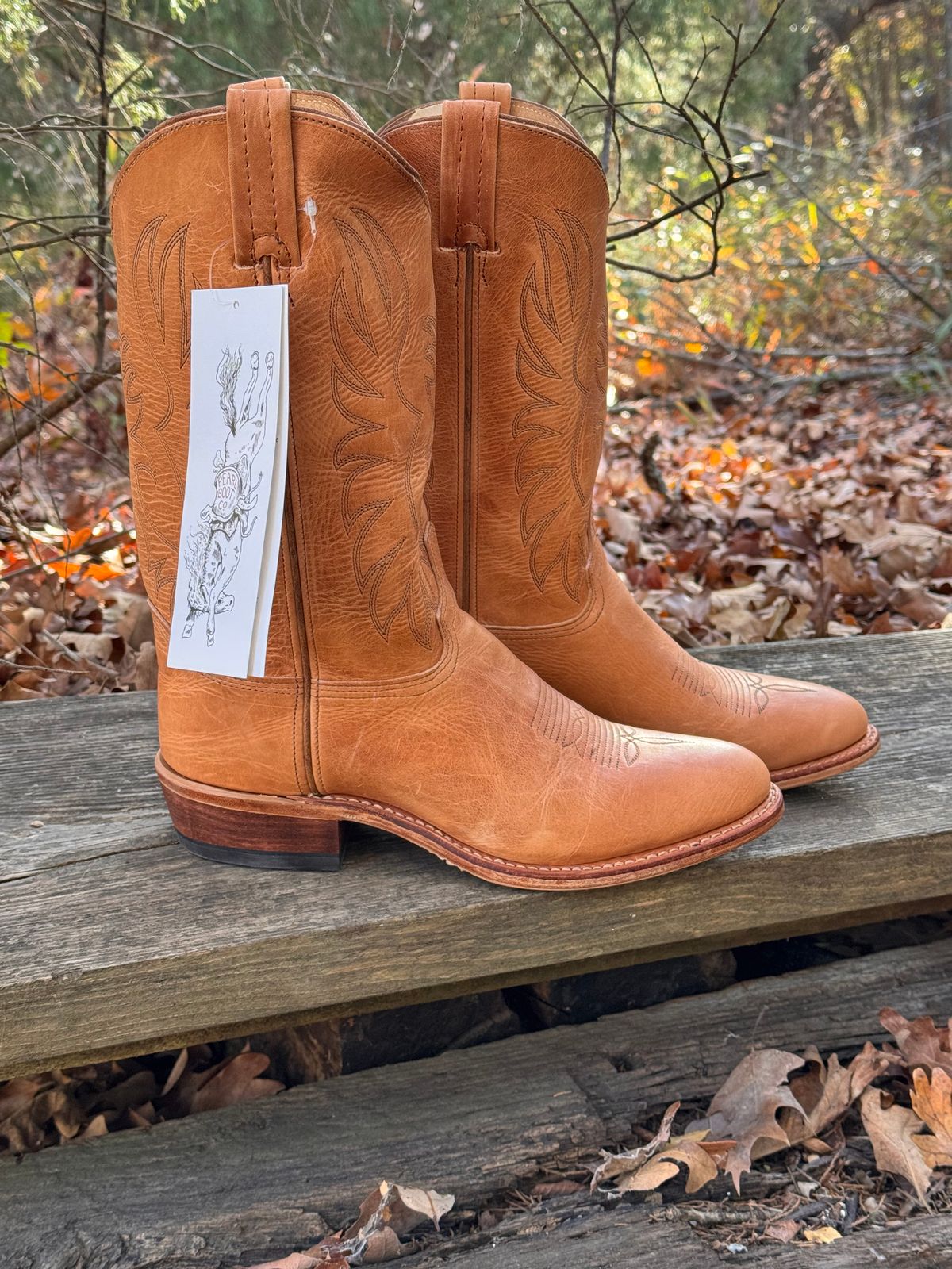 Photo by missouridenimdad on November 10, 2025 of the Pearl Boot Company Mens Roper Heel in Horween Natural Derby.