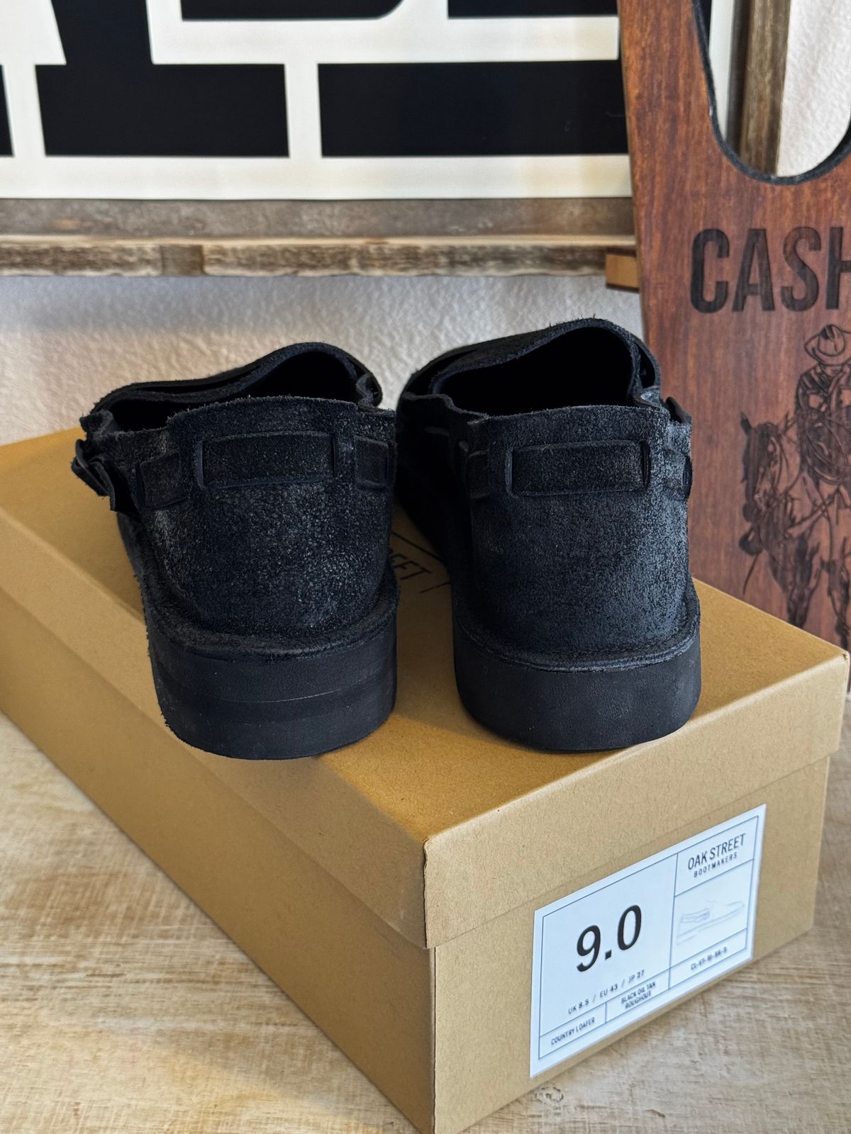 Photo by missouridenimdad on March 20, 2026 of the Oak Street Bootmakers Country Loafer in Seidel Black Oil Tan Roughout.