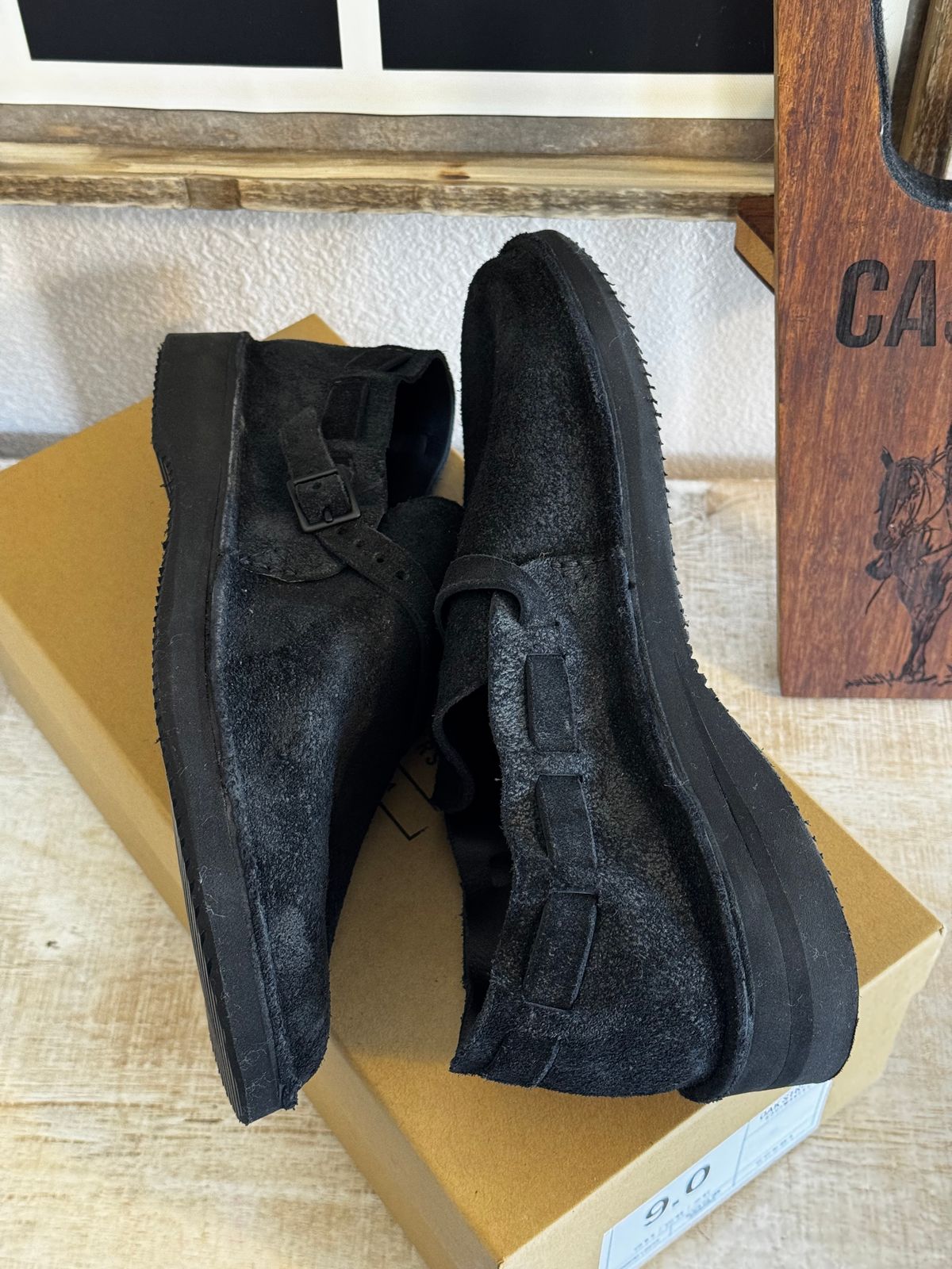 Photo by missouridenimdad on March 20, 2026 of the Oak Street Bootmakers Country Loafer in Seidel Black Oil Tan Roughout.