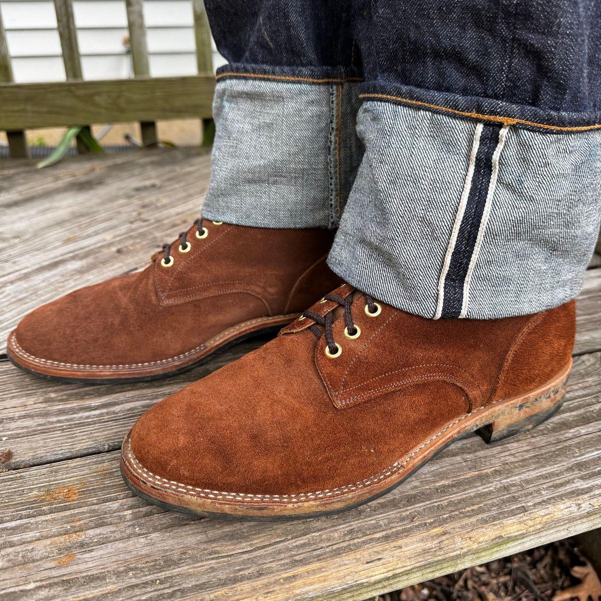 Photo by missouridenimdad on April 17, 2026 of the New River Boot BARKSDALE in Horween Austin Roughout.