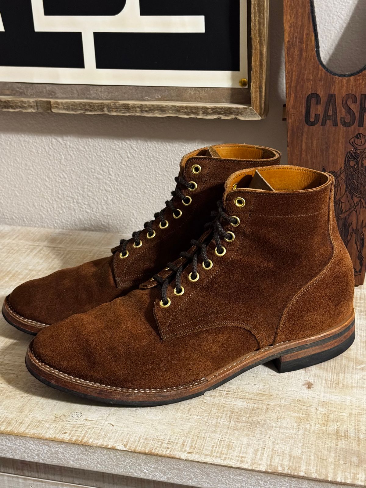 Photo by missouridenimdad on April 22, 2026 of the New River Boot BARKSDALE in Horween Austin Roughout.