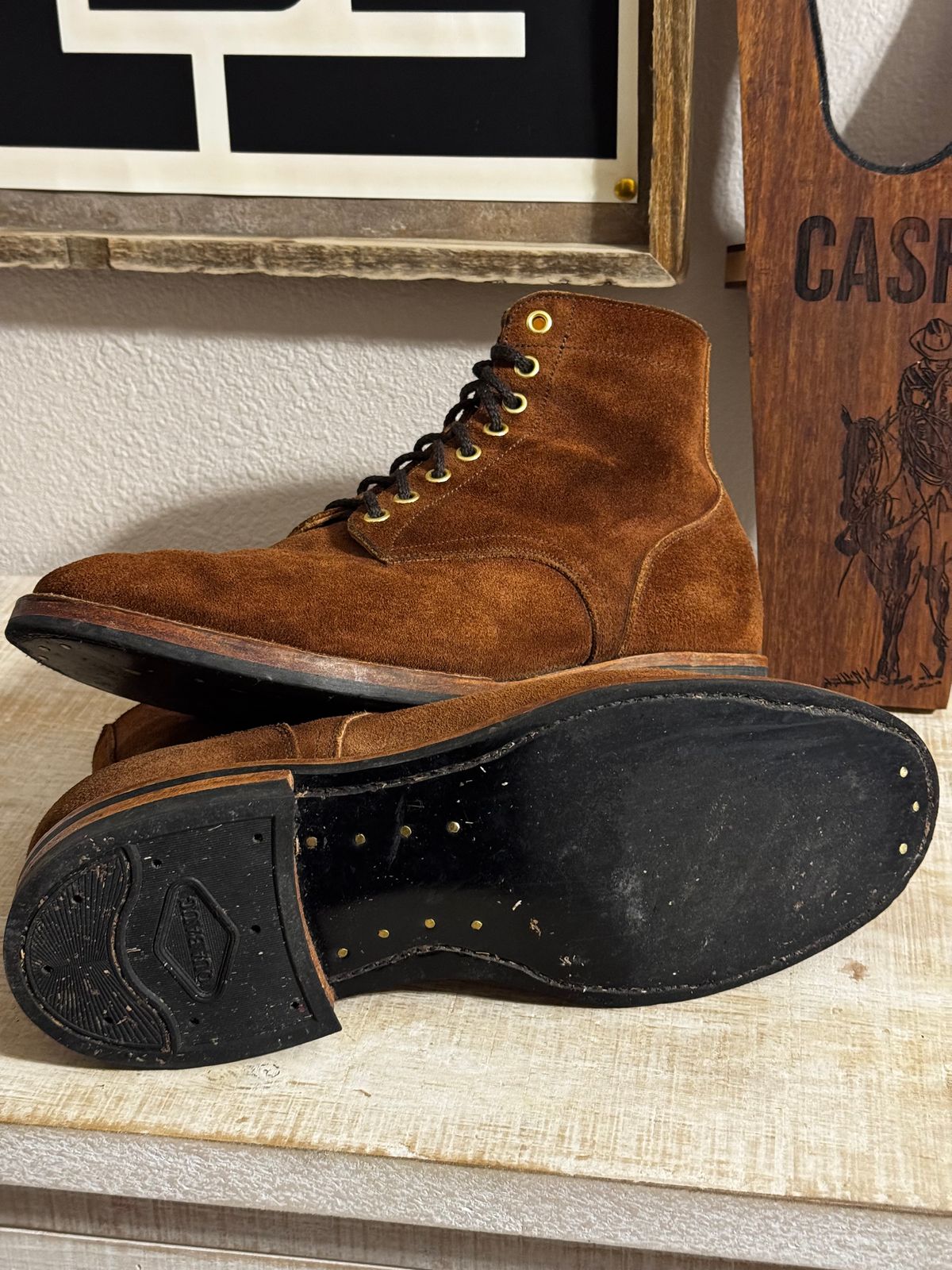 Photo by missouridenimdad on April 22, 2026 of the New River Boot BARKSDALE in Horween Austin Roughout.