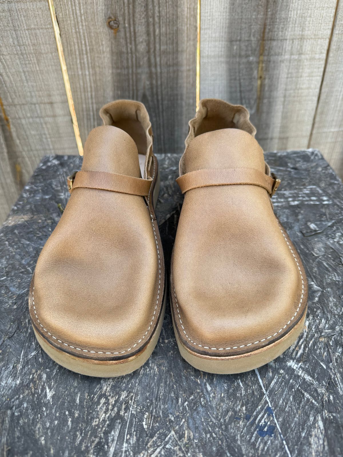 Photo by missouridenimdad on April 12, 2024 of the Oak Street Bootmakers Country Loafer in Horween Natural Chromexcel.