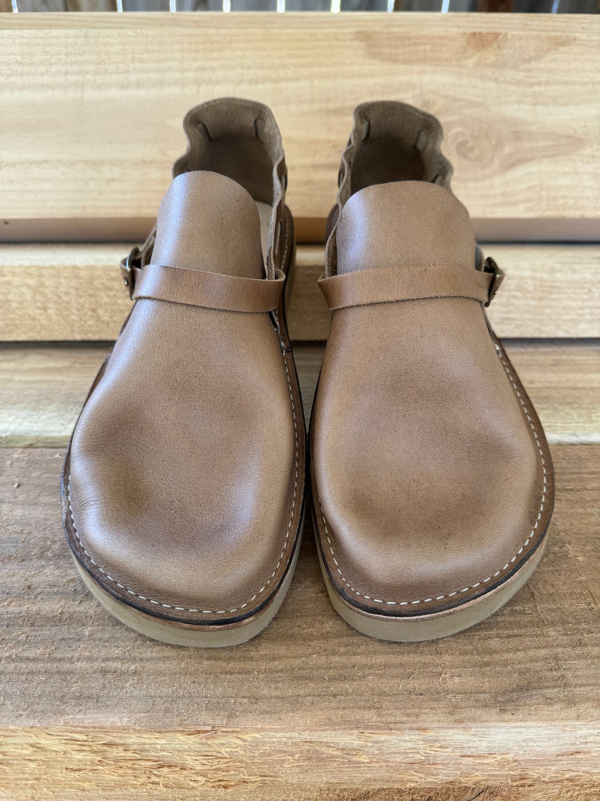 Photo by missouridenimdad on April 12, 2024 of the Oak Street Bootmakers Country Loafer in Horween Natural Chromexcel.
