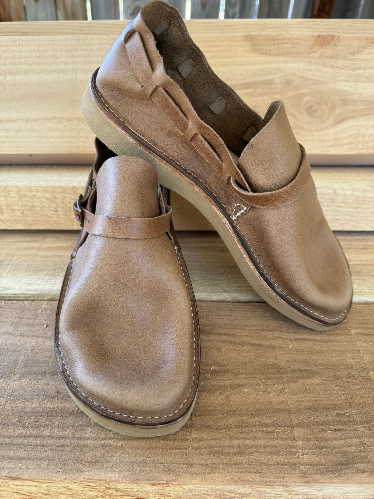 Photo by missouridenimdad on April 12, 2024 of the Oak Street Bootmakers Country Loafer in Horween Natural Chromexcel.
