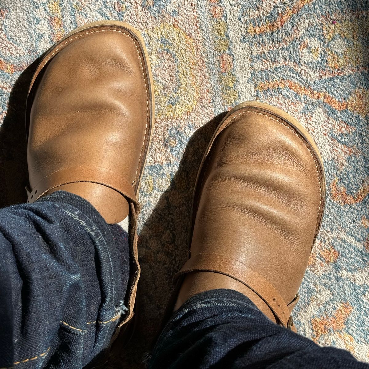Photo by missouridenimdad on April 13, 2024 of the Oak Street Bootmakers Country Loafer in Horween Natural Chromexcel.
