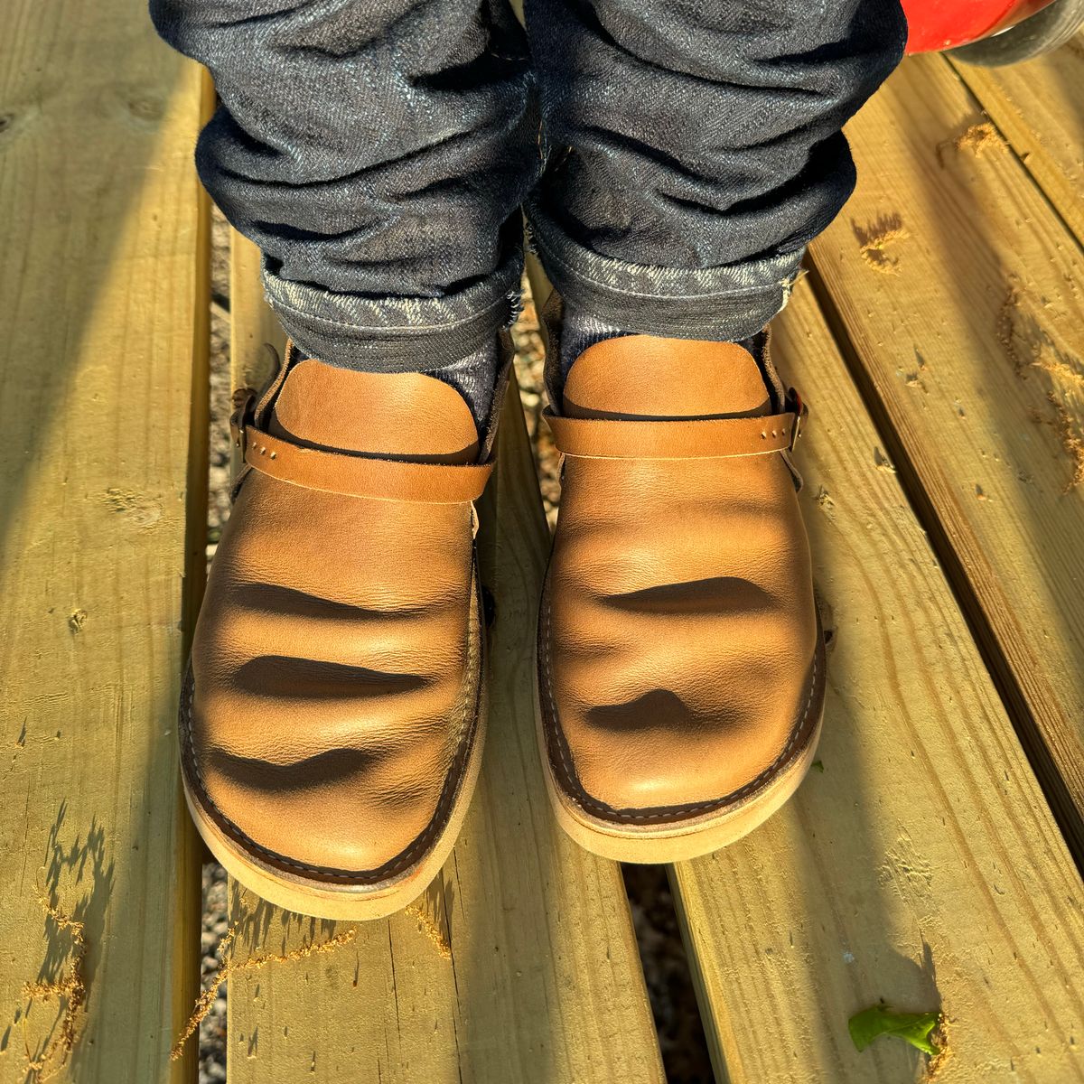 Photo by missouridenimdad on April 16, 2024 of the Oak Street Bootmakers Country Loafer in Horween Natural Chromexcel.