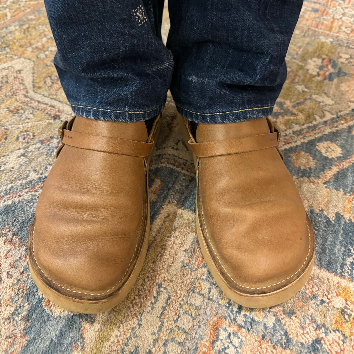 Photo by missouridenimdad on April 19, 2024 of the Oak Street Bootmakers Country Loafer in Horween Natural Chromexcel.