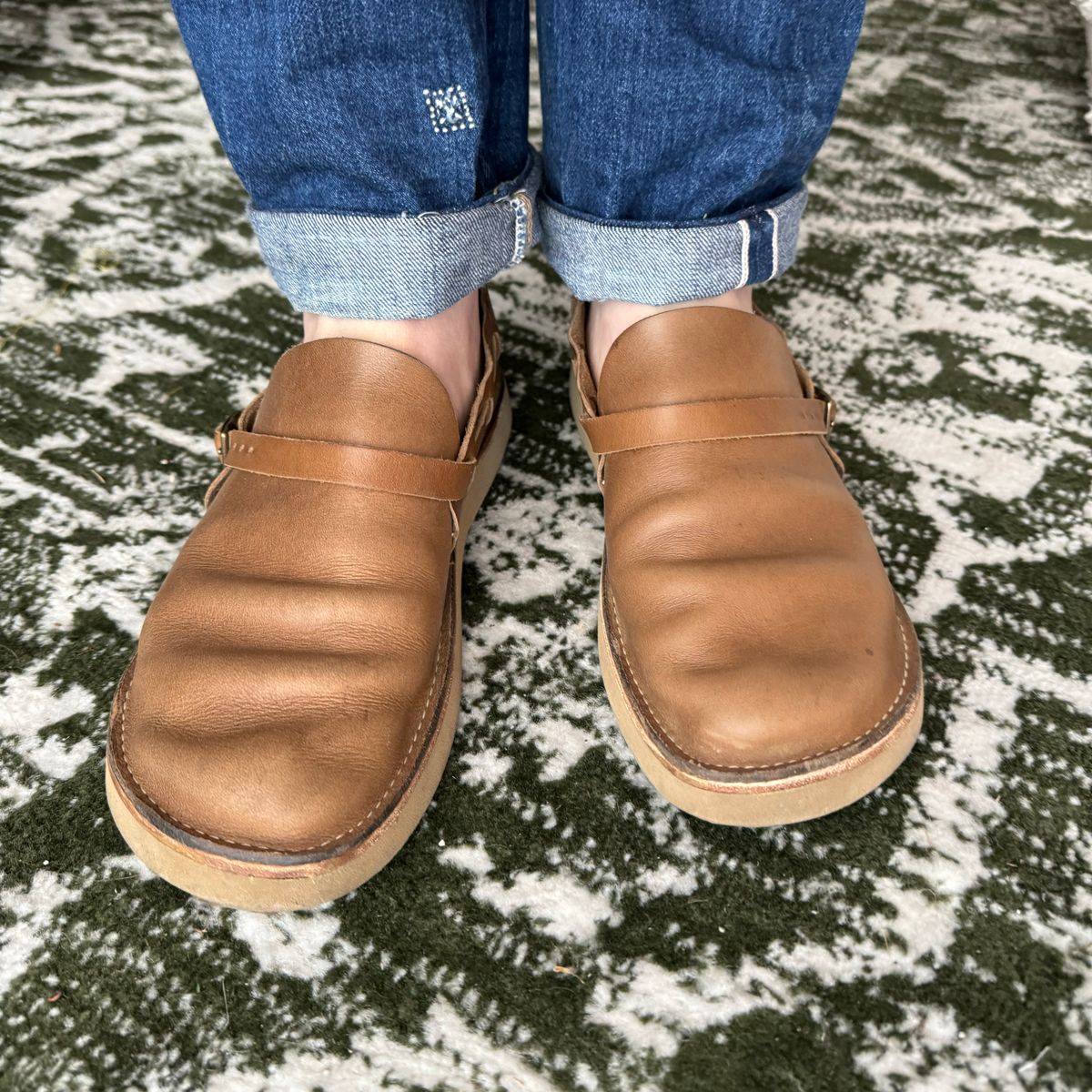 Photo by missouridenimdad on April 22, 2024 of the Oak Street Bootmakers Country Loafer in Horween Natural Chromexcel.
