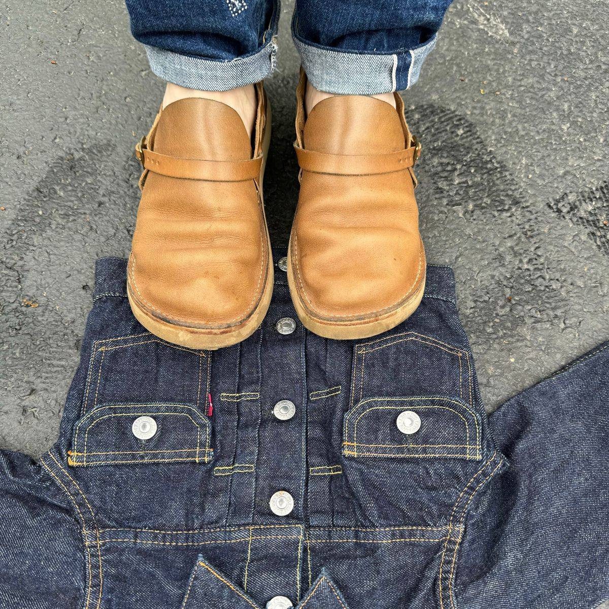 Photo by missouridenimdad on April 27, 2024 of the Oak Street Bootmakers Country Loafer in Horween Natural Chromexcel.