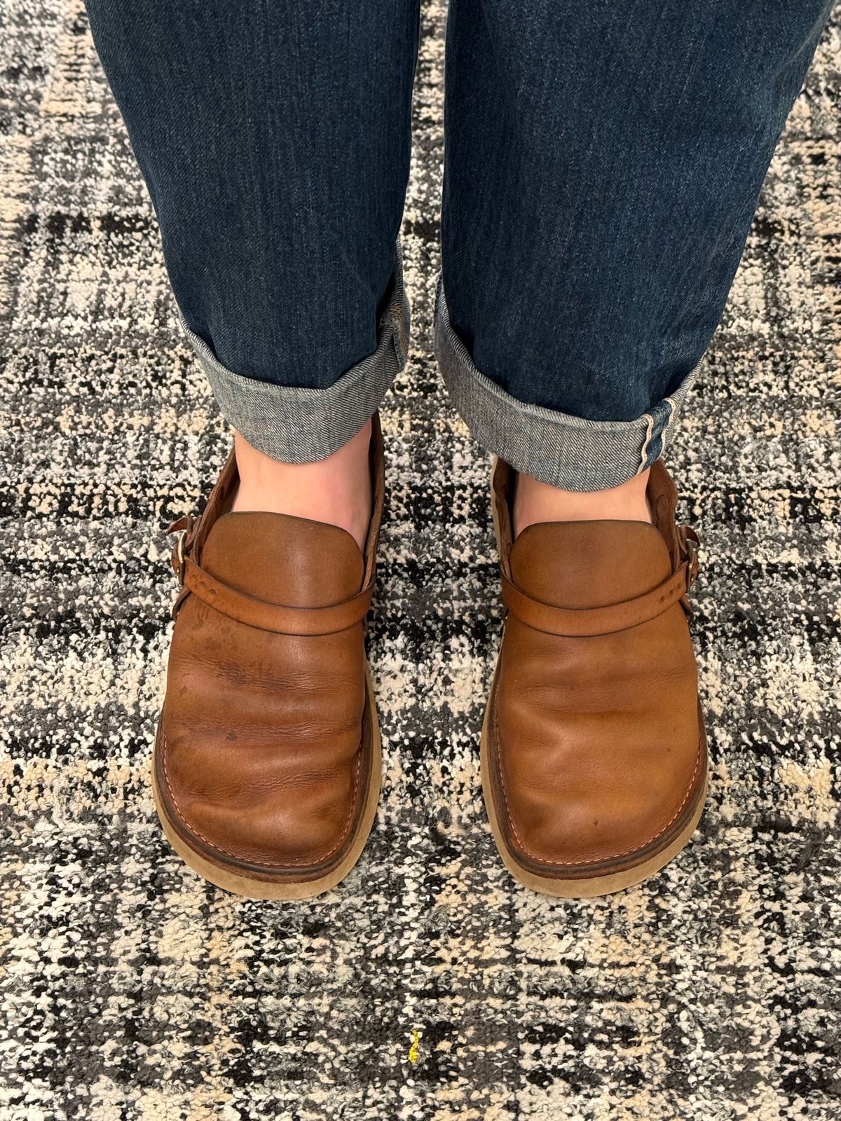 Photo by missouridenimdad on May 26, 2024 of the Oak Street Bootmakers Country Loafer in Horween Natural Chromexcel.