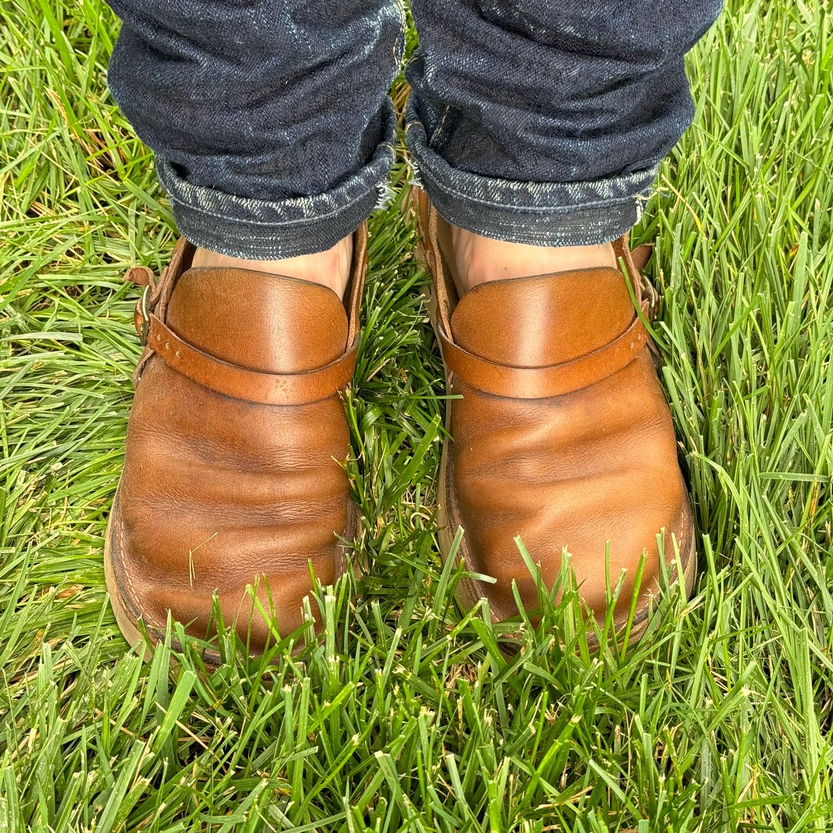 Photo by missouridenimdad on June 1, 2024 of the Oak Street Bootmakers Country Loafer in Horween Natural Chromexcel.