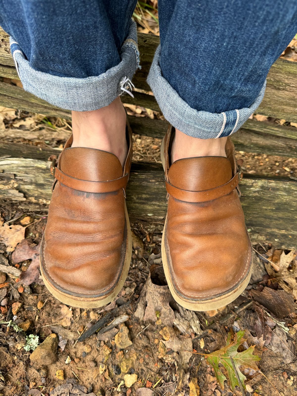 Photo by missouridenimdad on June 5, 2024 of the Oak Street Bootmakers Country Loafer in Horween Natural Chromexcel.