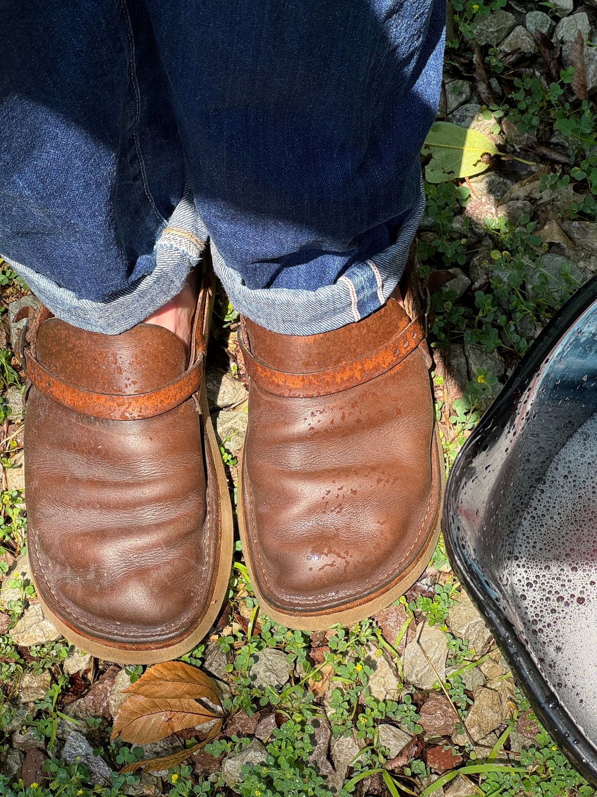 Photo by missouridenimdad on June 8, 2024 of the Oak Street Bootmakers Country Loafer in Horween Natural Chromexcel.