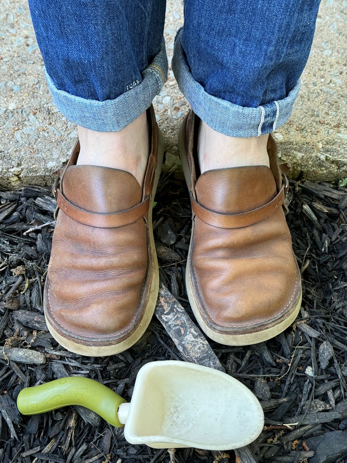 Photo by missouridenimdad on June 10, 2024 of the Oak Street Bootmakers Country Loafer in Horween Natural Chromexcel.