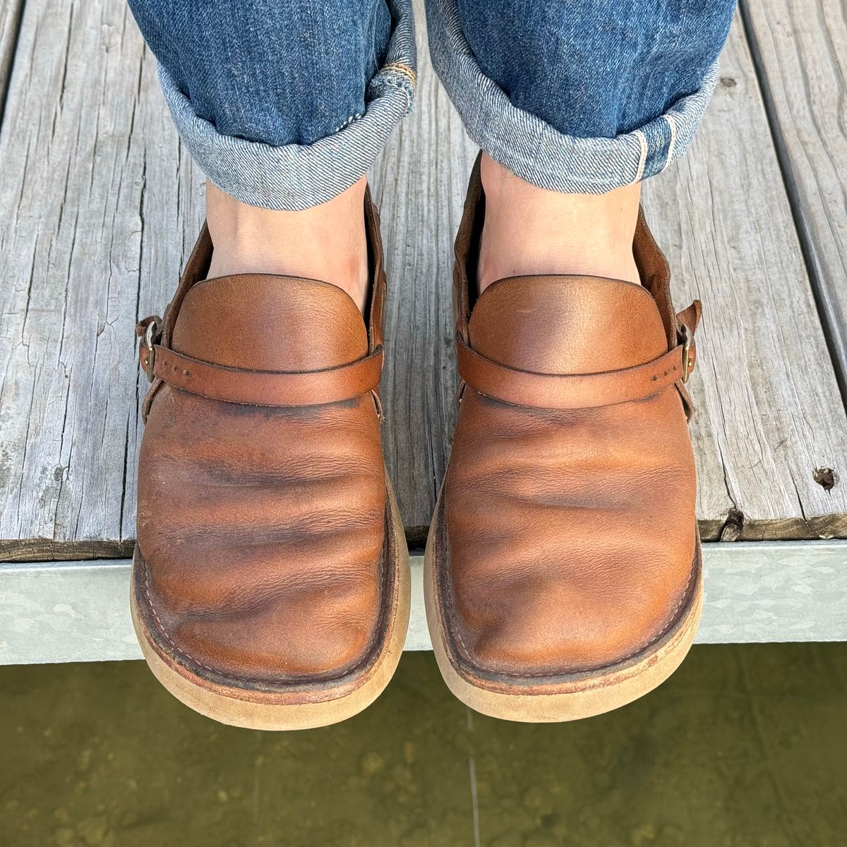 Photo by missouridenimdad on June 16, 2024 of the Oak Street Bootmakers Country Loafer in Horween Natural Chromexcel.