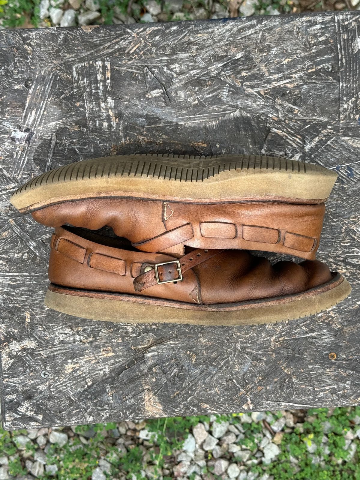 Photo by missouridenimdad on June 19, 2024 of the Oak Street Bootmakers Country Loafer in Horween Natural Chromexcel.