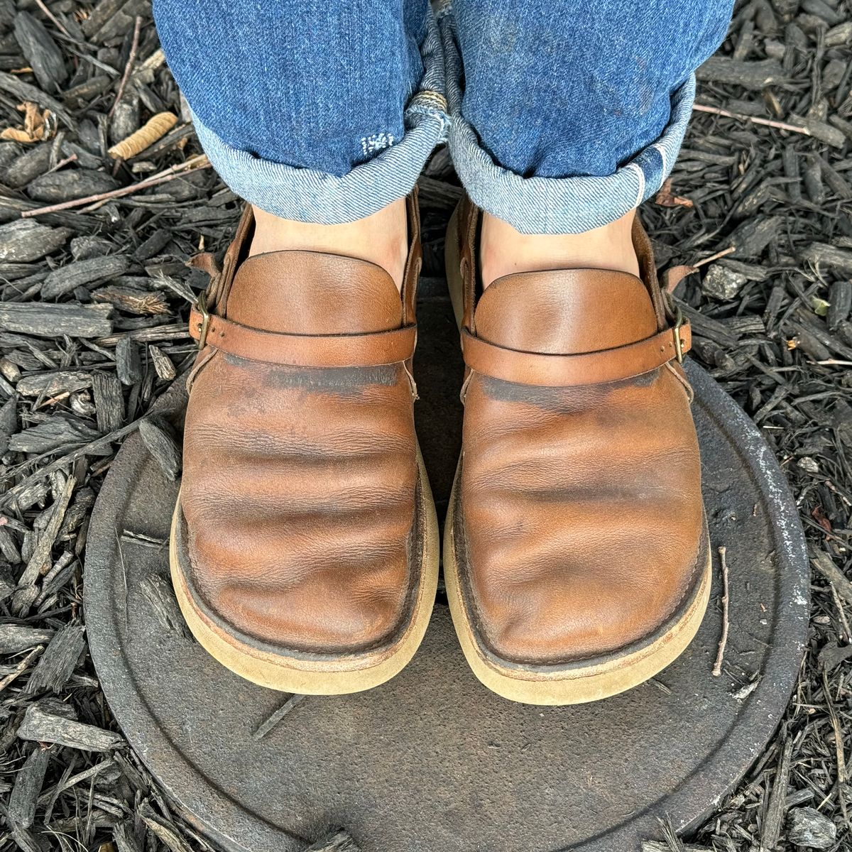 Photo by missouridenimdad on June 21, 2024 of the Oak Street Bootmakers Country Loafer in Horween Natural Chromexcel.