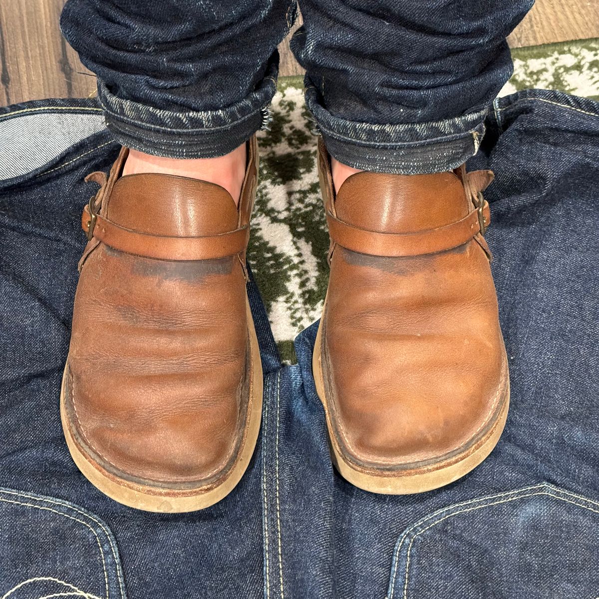 Photo by missouridenimdad on June 23, 2024 of the Oak Street Bootmakers Country Loafer in Horween Natural Chromexcel.