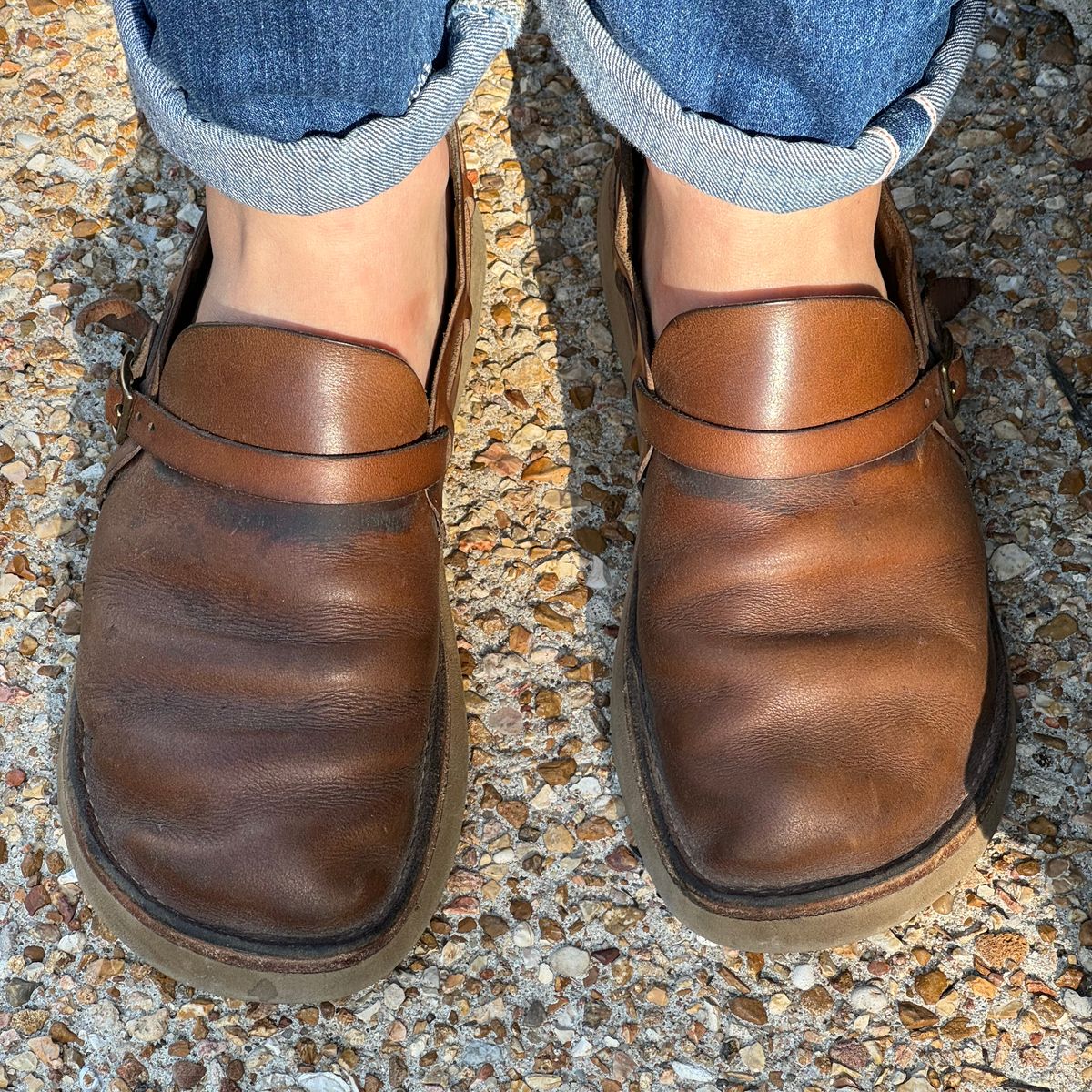 Photo by missouridenimdad on June 23, 2024 of the Oak Street Bootmakers Country Loafer in Horween Natural Chromexcel.