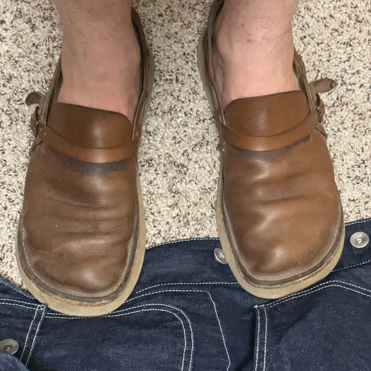 Photo by missouridenimdad on June 26, 2024 of the Oak Street Bootmakers Country Loafer in Horween Natural Chromexcel.