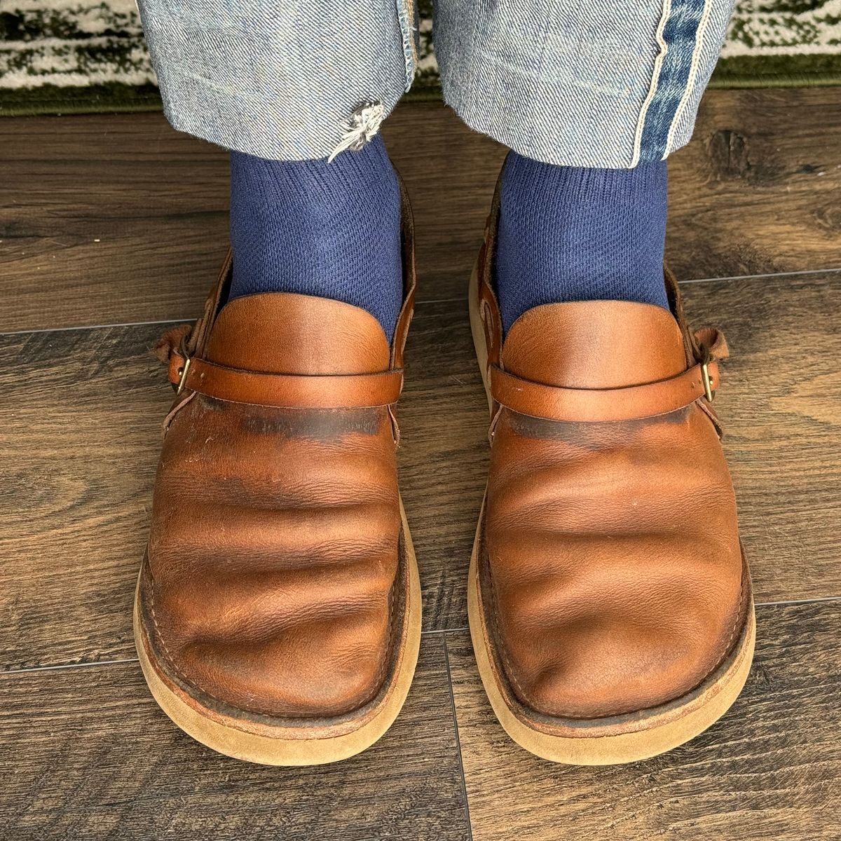 Photo by missouridenimdad on June 26, 2024 of the Oak Street Bootmakers Country Loafer in Horween Natural Chromexcel.